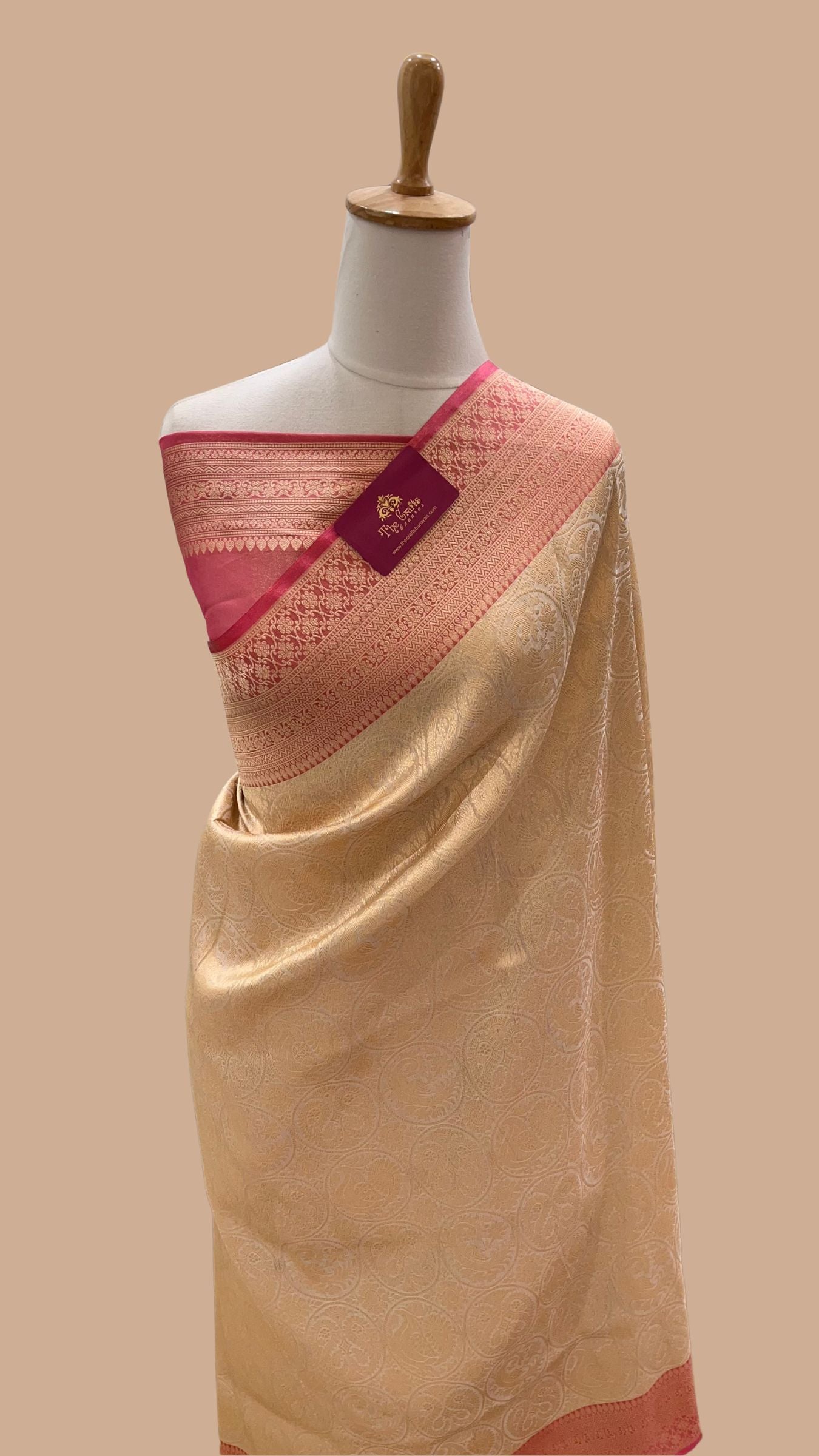 Pure Katan Tissue Silk Handloom Banarasi Saree - Tanchui Brocade