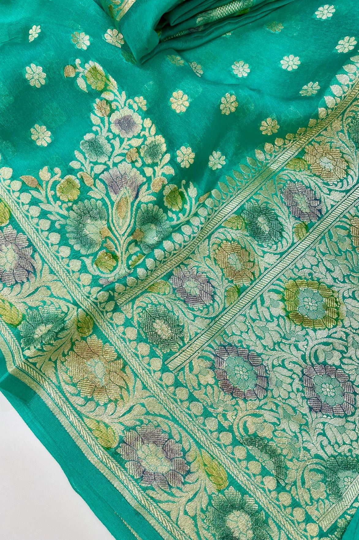 Khaddi Georgette Banarasi Dress Material