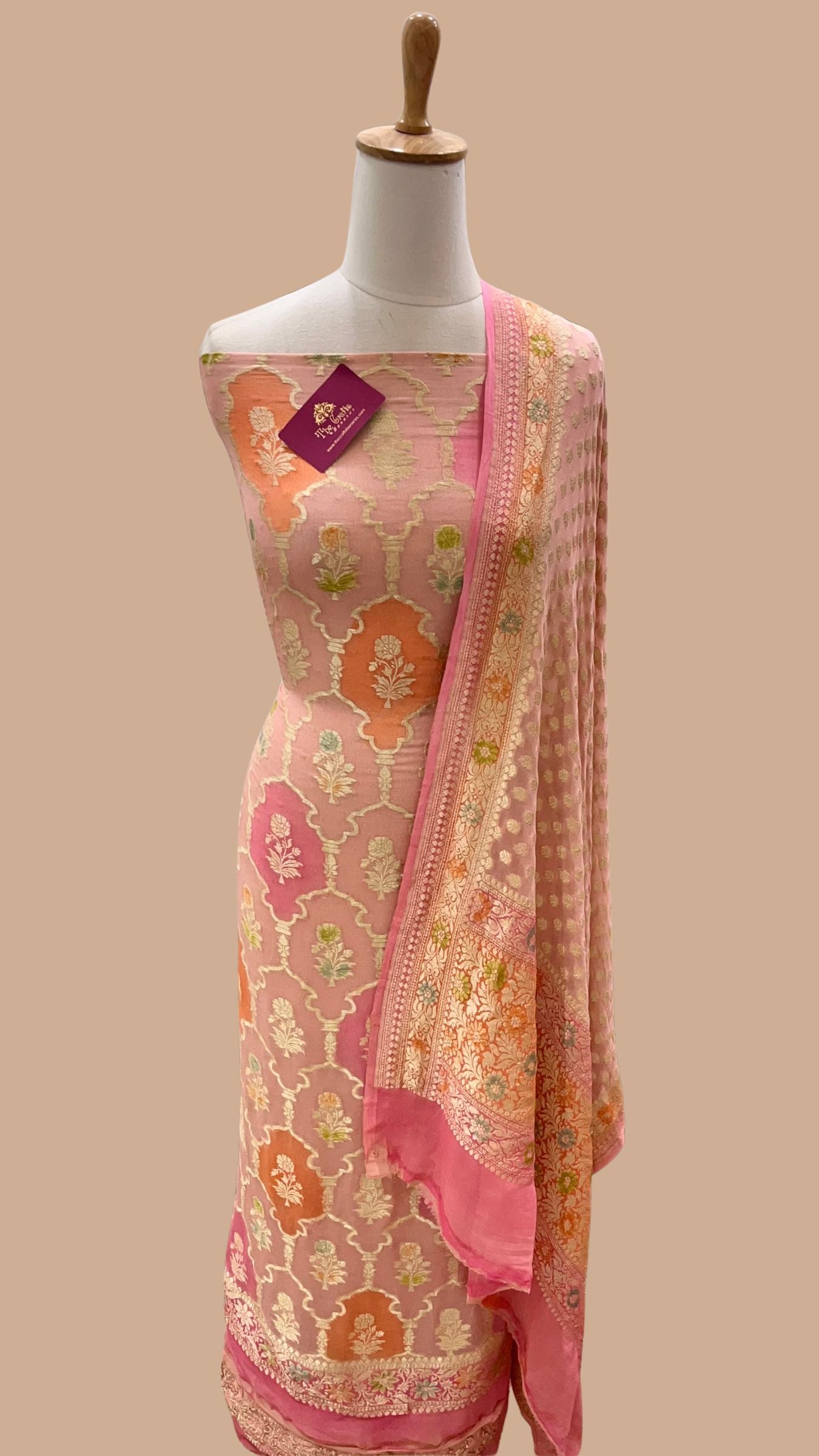 Banarasi Khaddi Georgette Dress Material (Copy)
