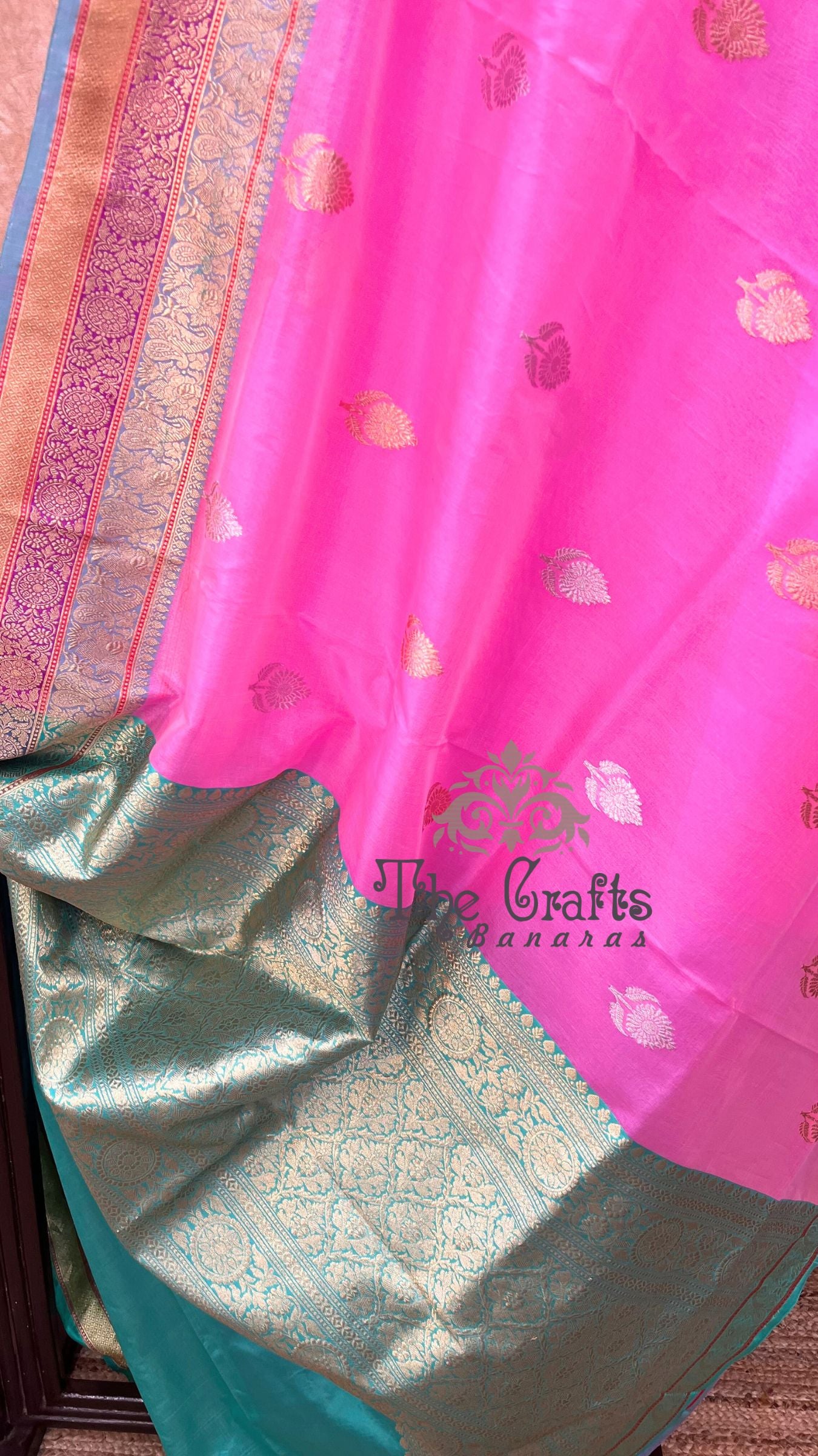 Pure Kora Silk Handloom Banarasi Saree - with sona rupa kadhua motifs