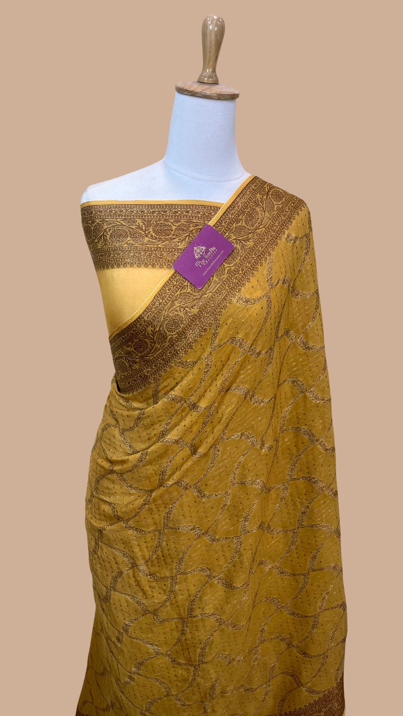 Pure Khaddi Chiffon Banarasi Saree