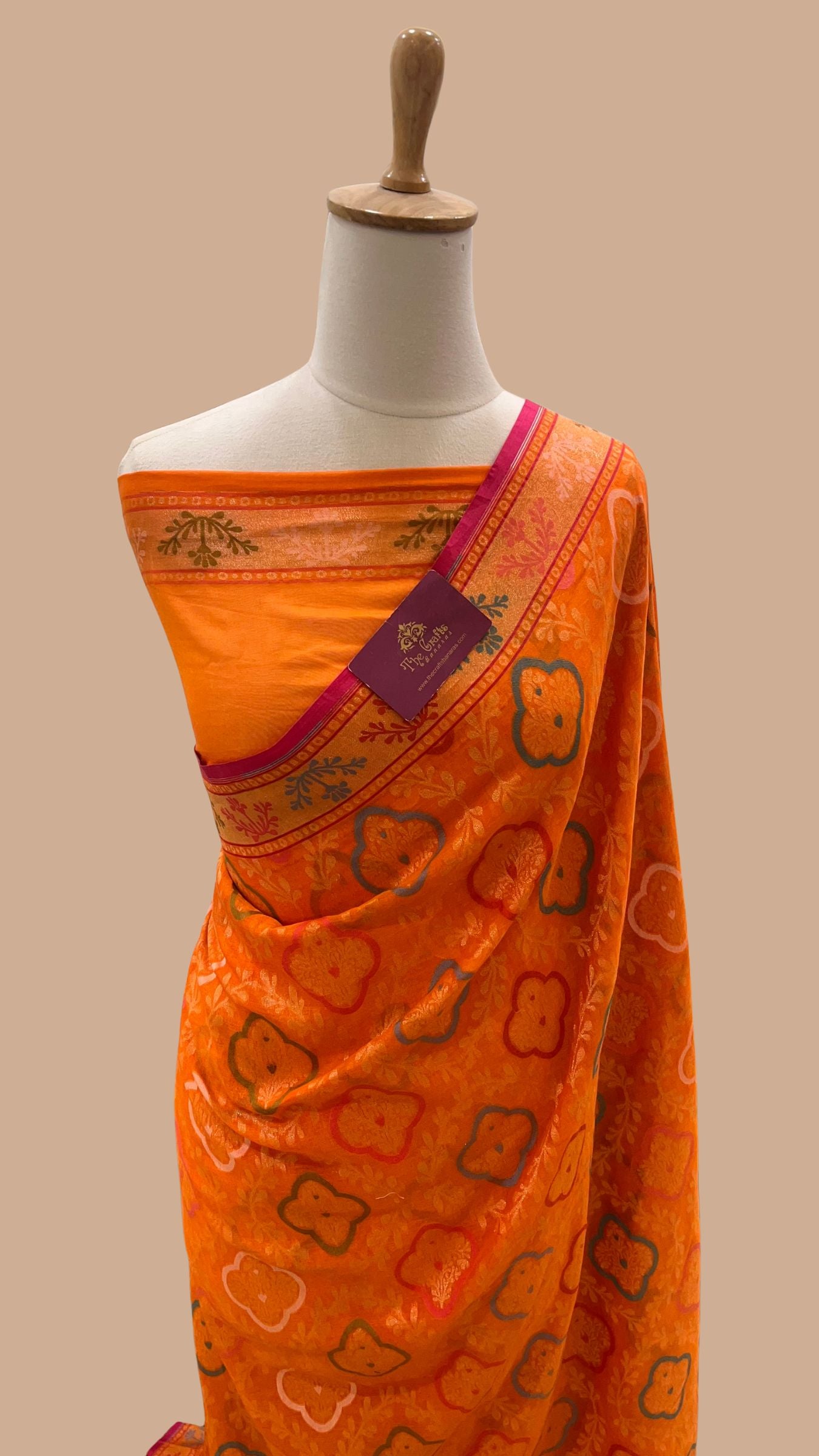 Pure Ektara Cotton Jamdani Banarasi Saree - Tilfi