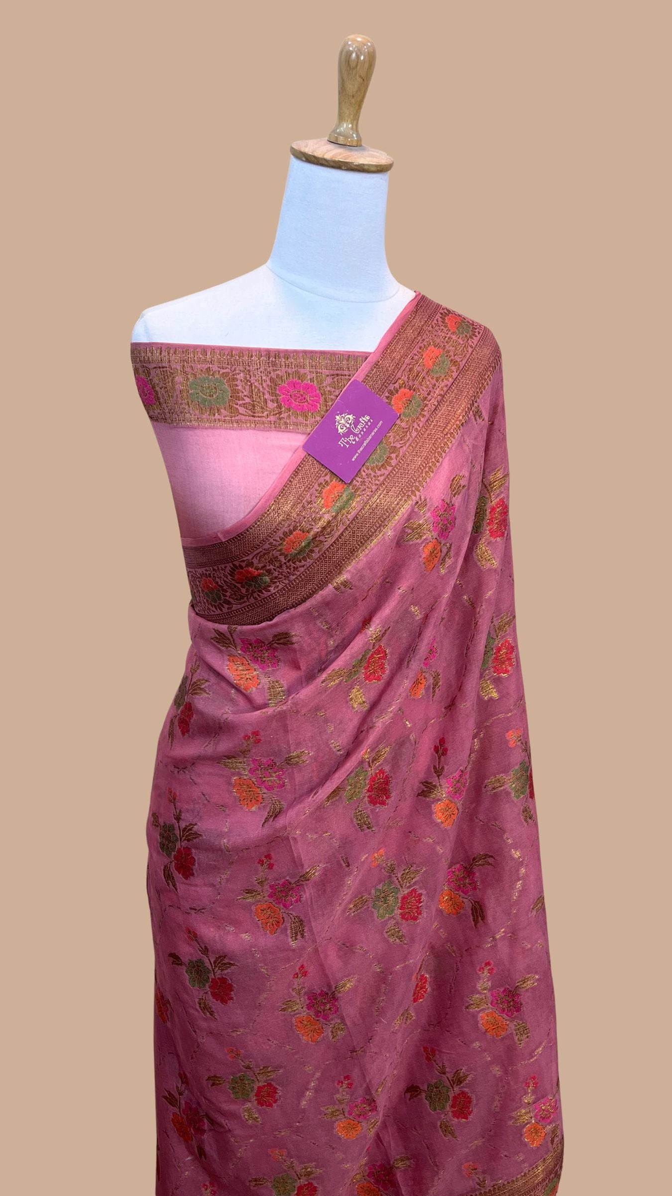 Pure Khaddi Chiffon Banarasi Saree