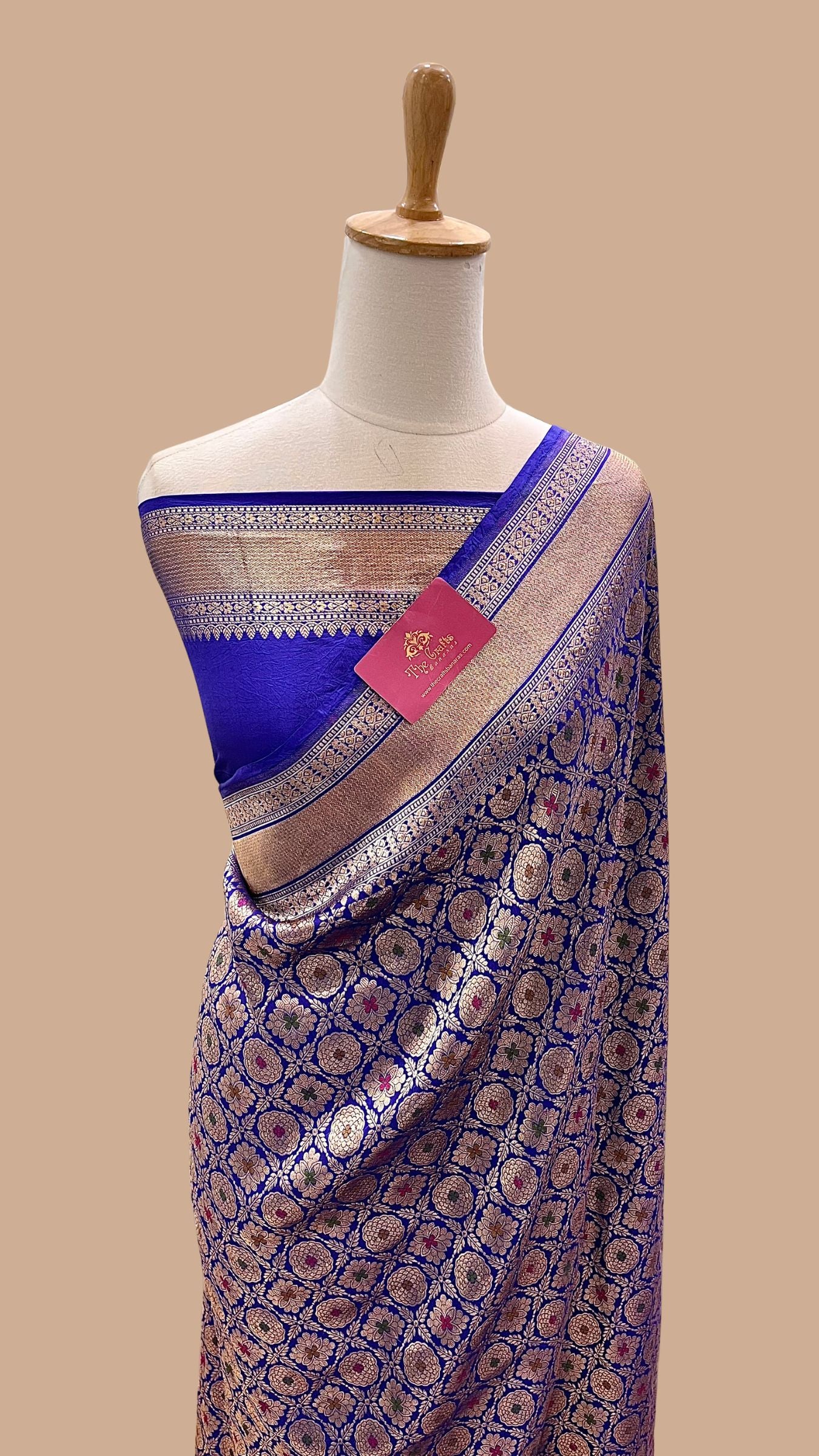 Pure Katan Silk Handloom Banarasi Saree - Tanchui Brocade Meena