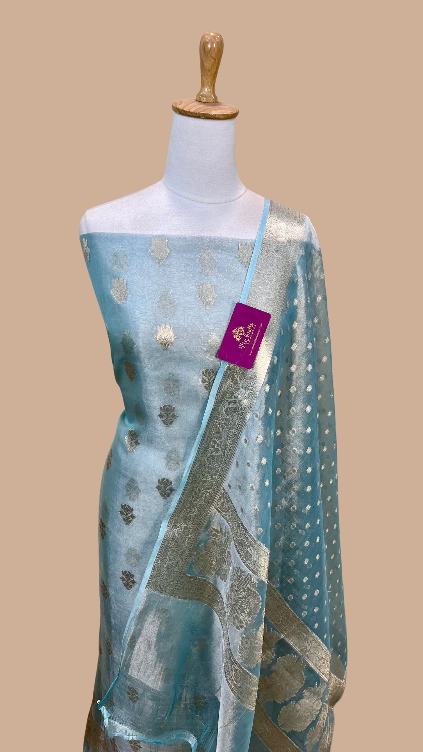 Pure Tissue Silk Banarasi Dress Material