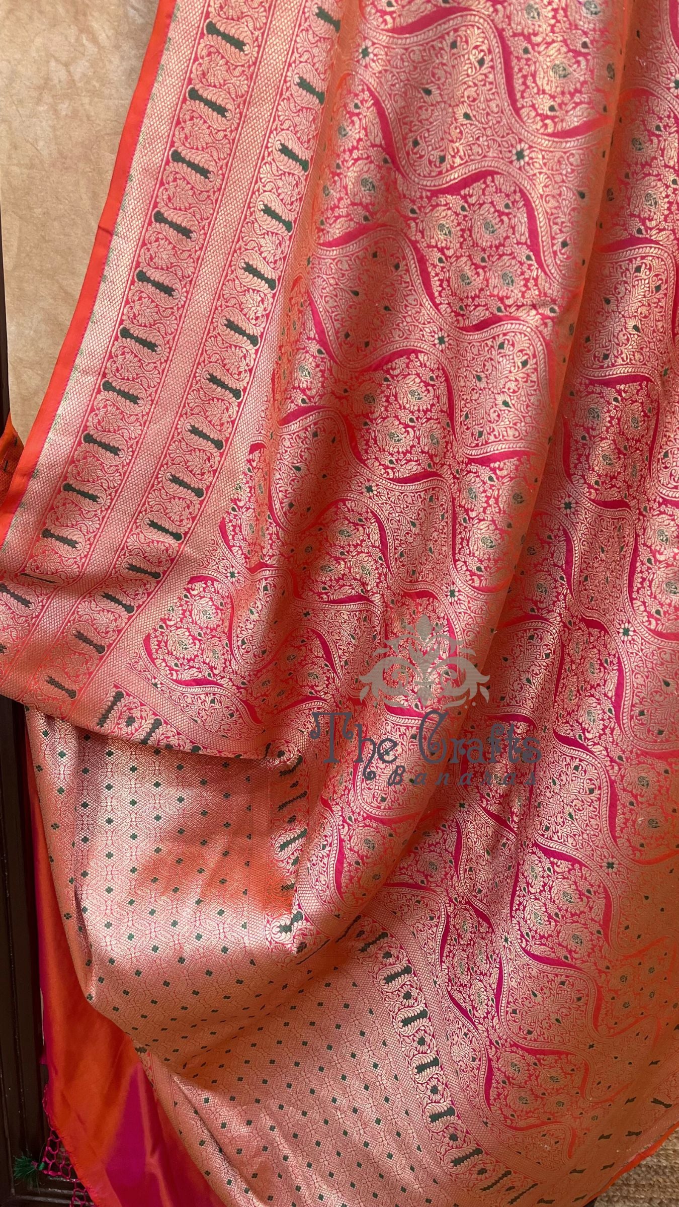 Pure Katan Silk Handloom Banarasi Saree - Tanchui Brocade Meena