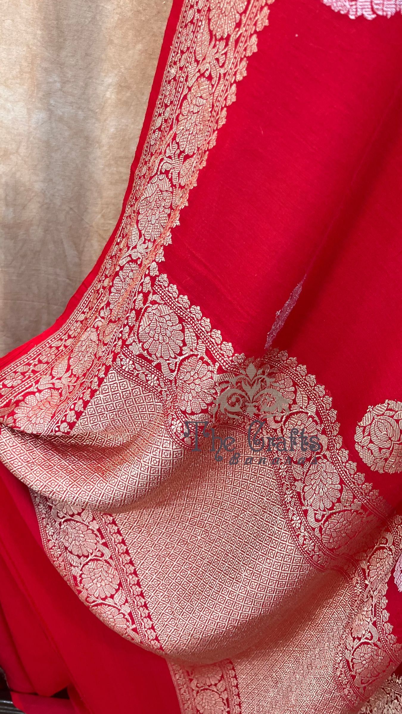 Pure Munga Silk Handloom Banarasi Saree - With Sona Rupa Kadhua Work