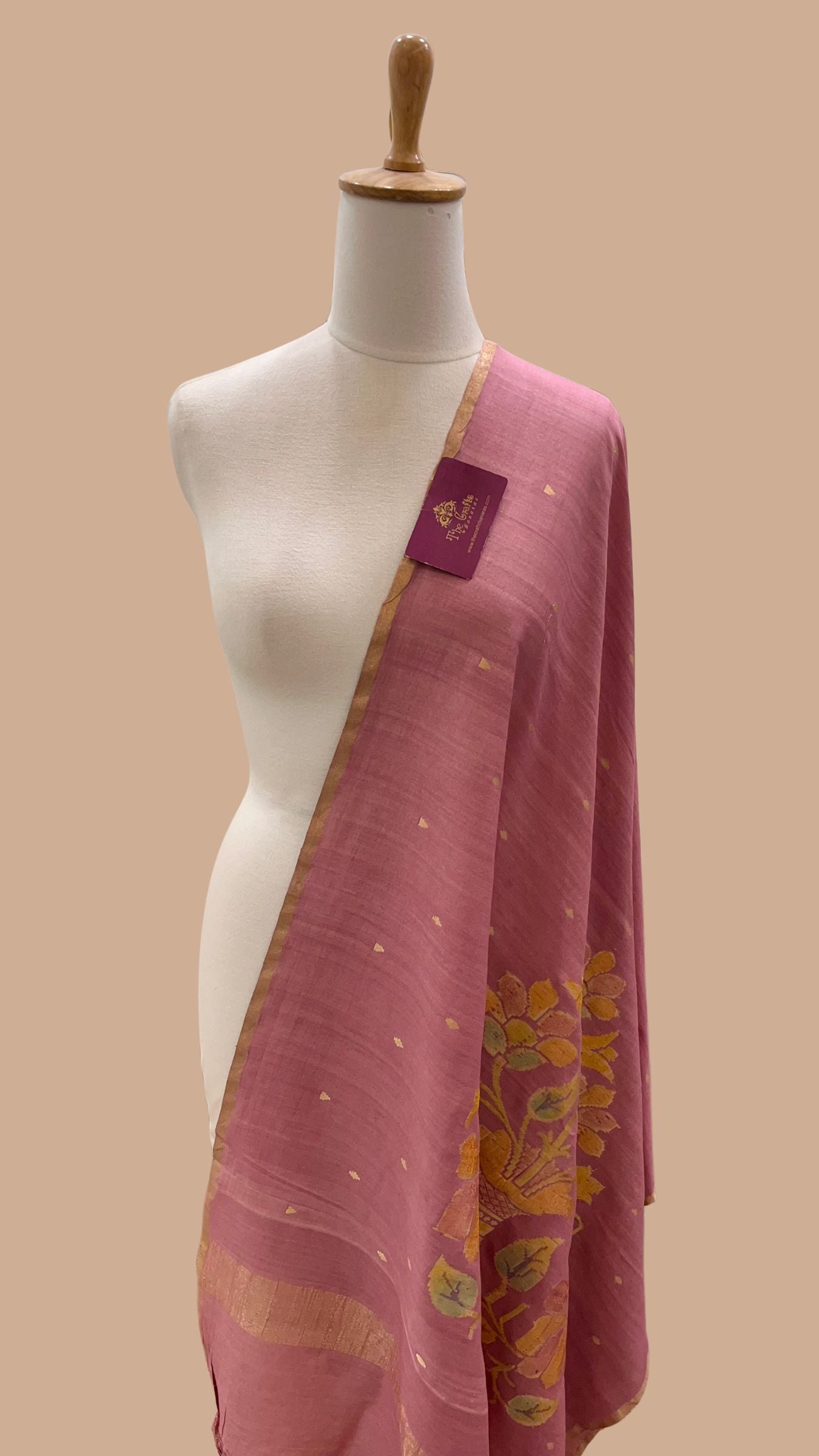Pure Moonga Silk Banarasi Handloom Dupatta
