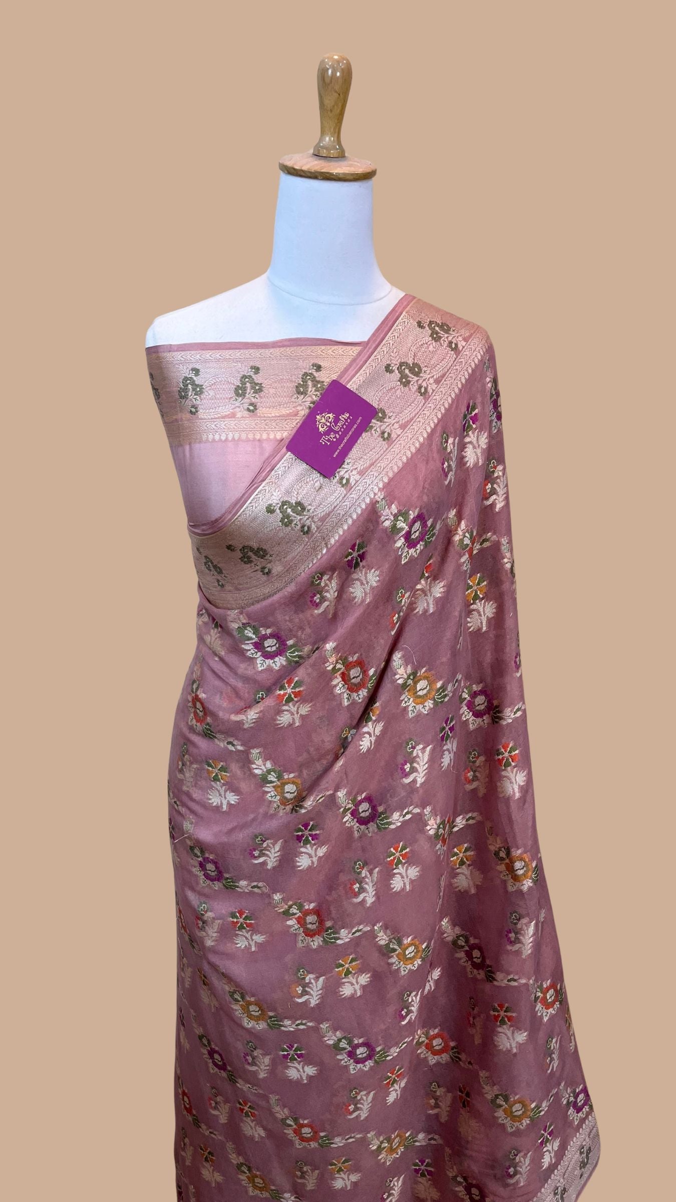 Pure Khaddi Chiffon Banarasi Saree
