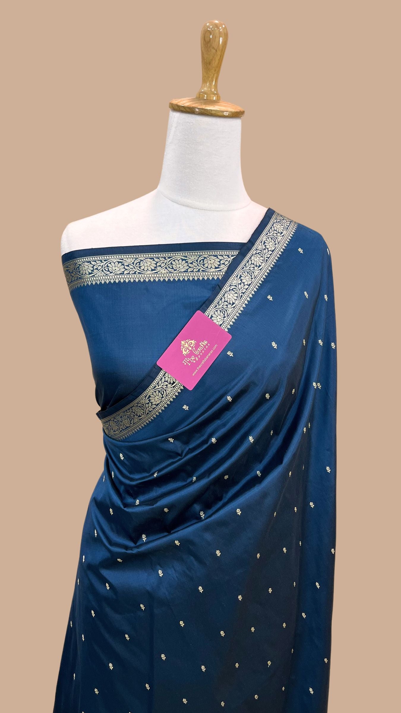 Pure Katan Silk Handloom Banarasi Saree - Chunri Buti