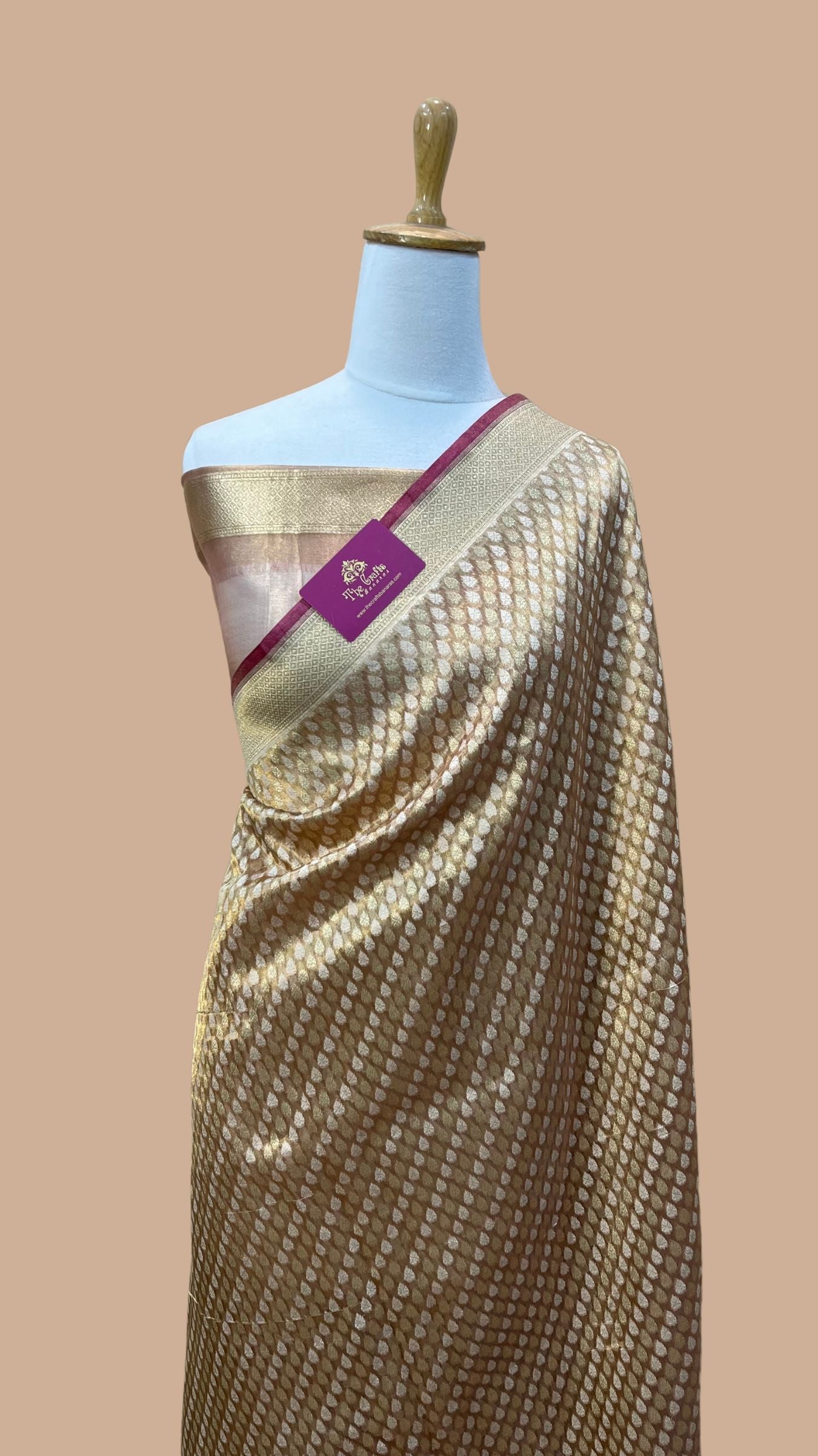 Pure Tissue Silk Handloom Banarasi Saree - Reshmi Zari