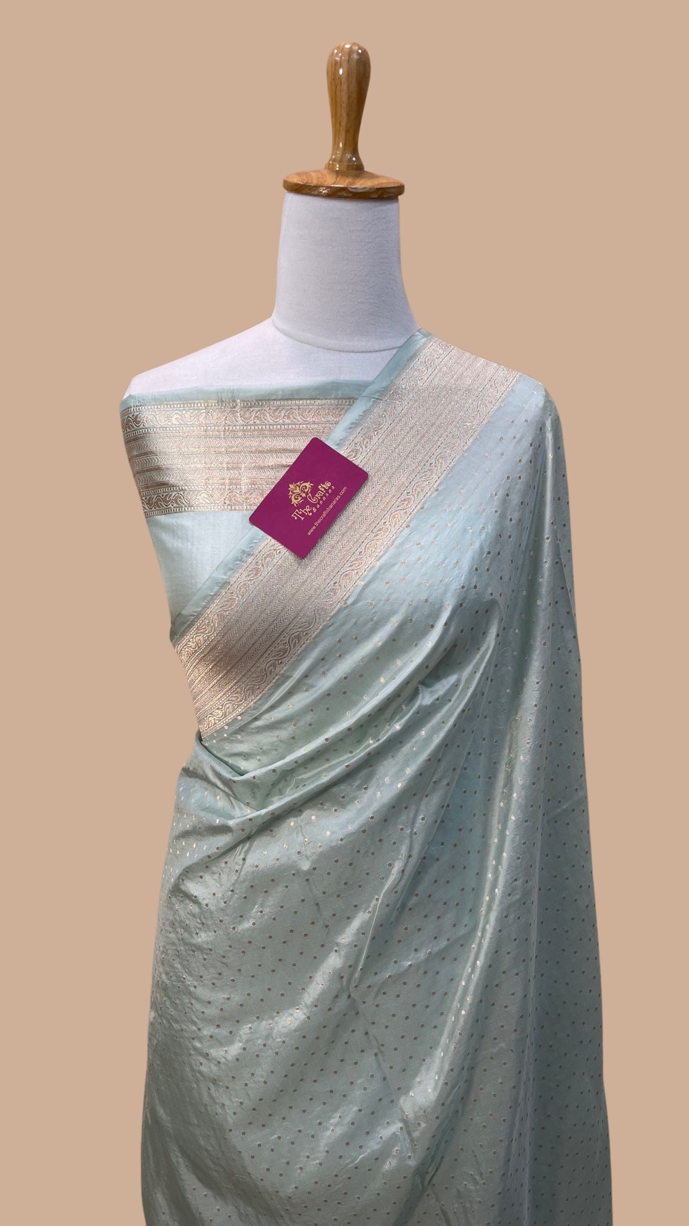 Pure Katan Silk Handloom Banarasi Saree - Chunri Buti