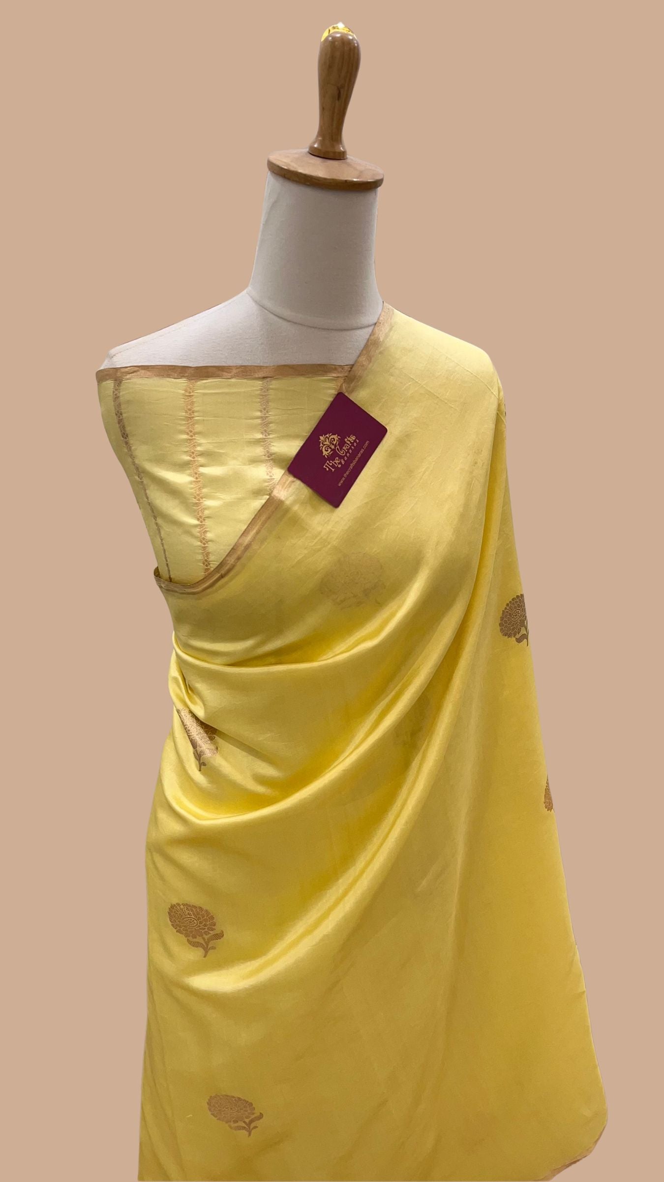 Pure  Mango Silk Handloom Banarasi Saree