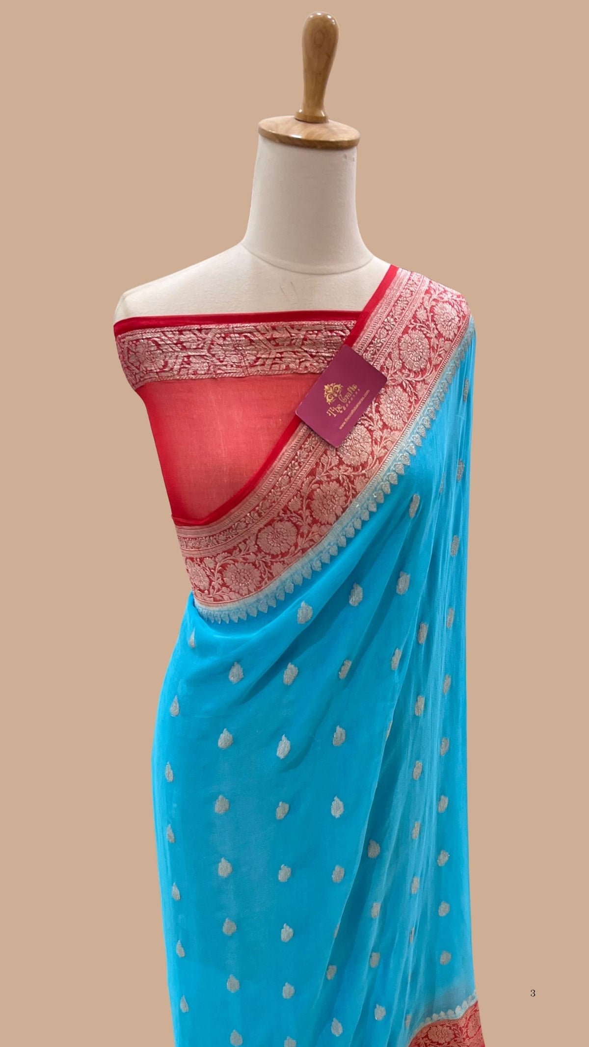 Pure Georgette Handloom Banarasi Saree