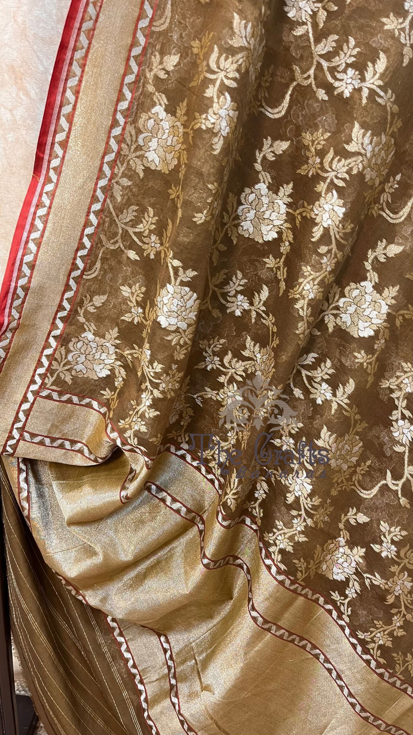 Pure Ektara Cotton Jamdani Banarasi Saree - Alfi