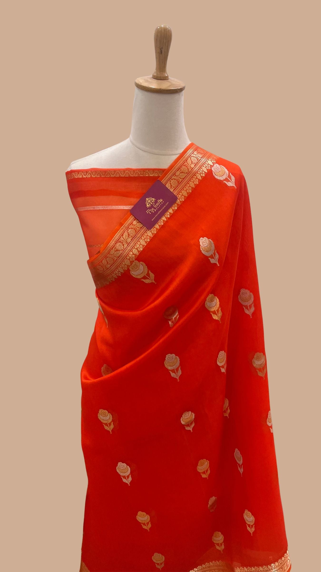 Pure Kora Silk Handloom Banarasi Saree