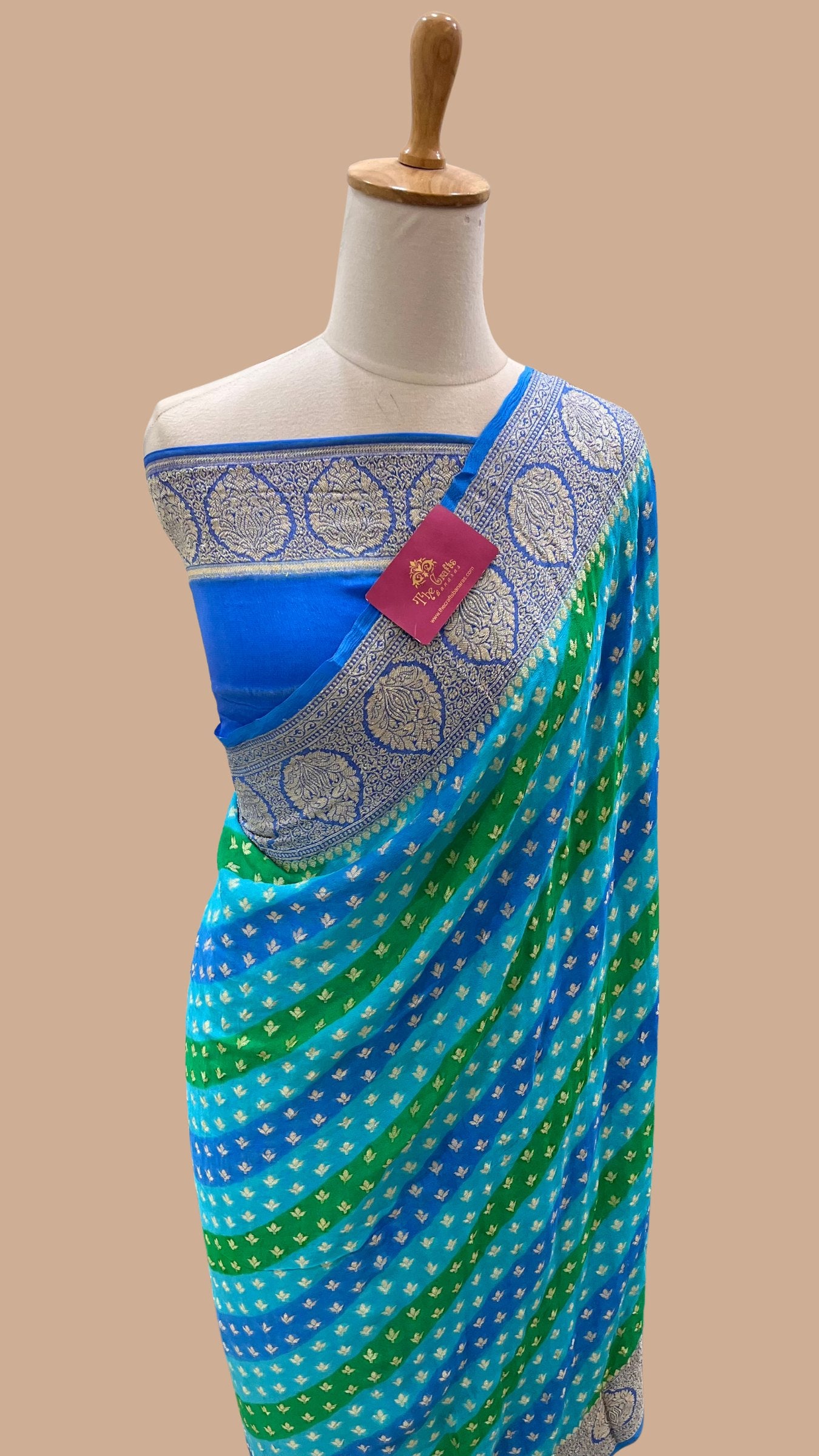 Pure Khaddi Chiffon Banarasi Saree