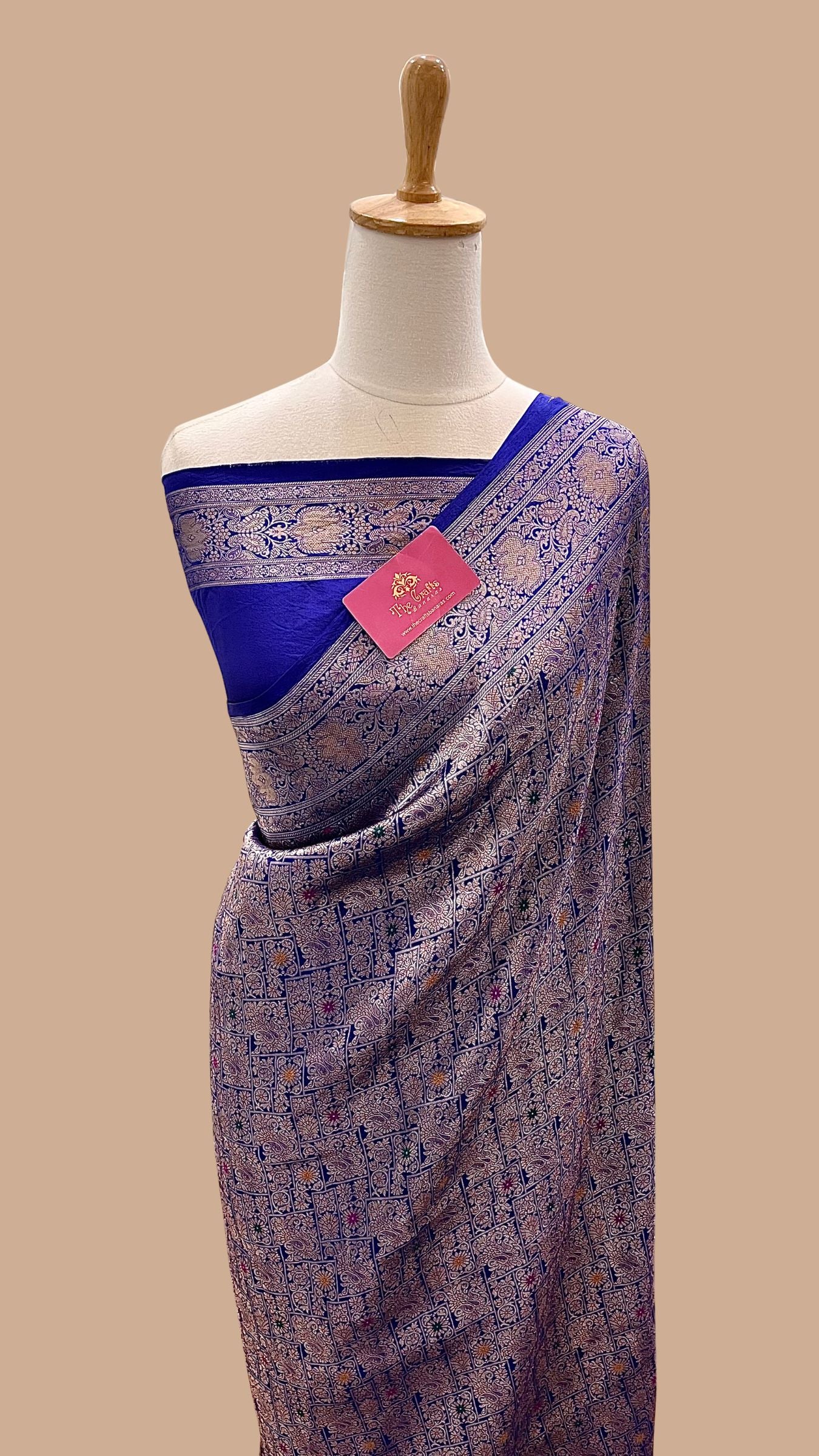 Pure Katan Silk Handloom Banarasi Saree - Tanchui Brocade Meena