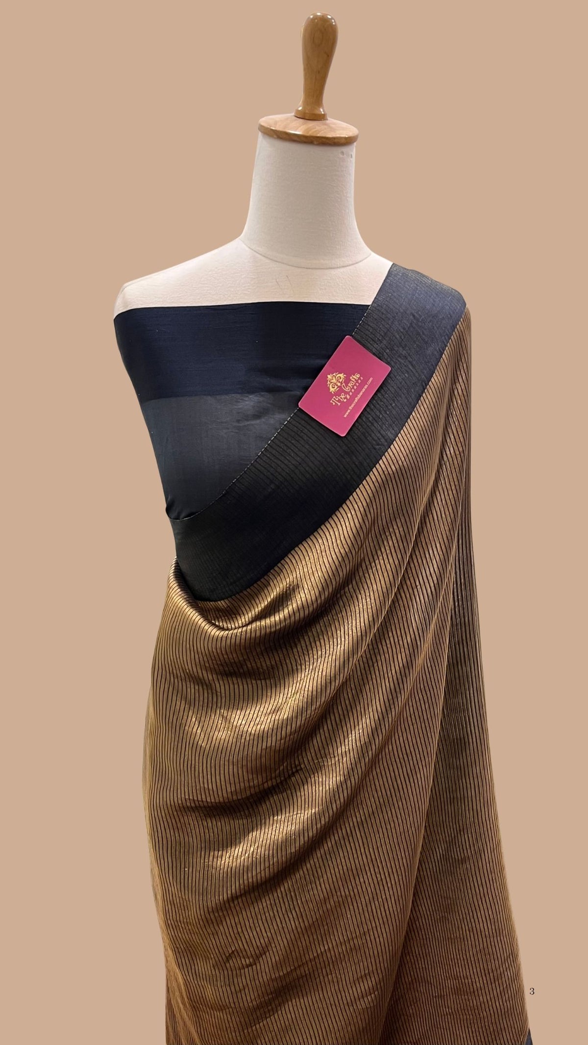 Pure Tissue Silk Handloom Banarasi Saree - with Satin Border