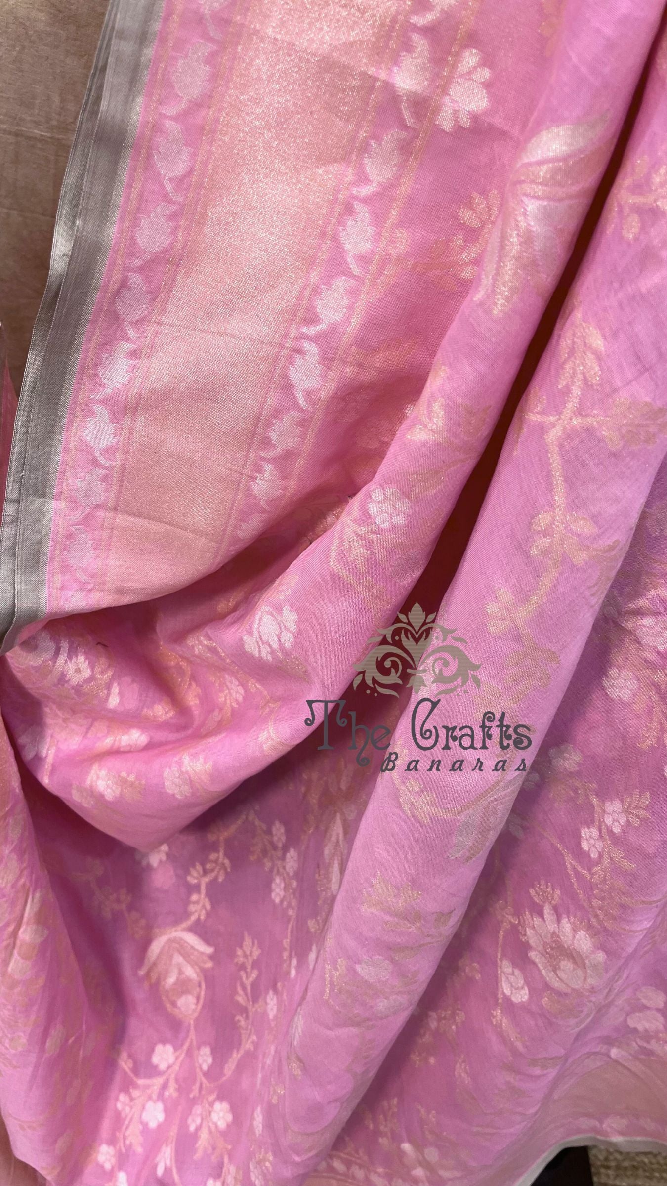 Pure Ektara Cotton Jamdani Banarasi Saree - Alfi