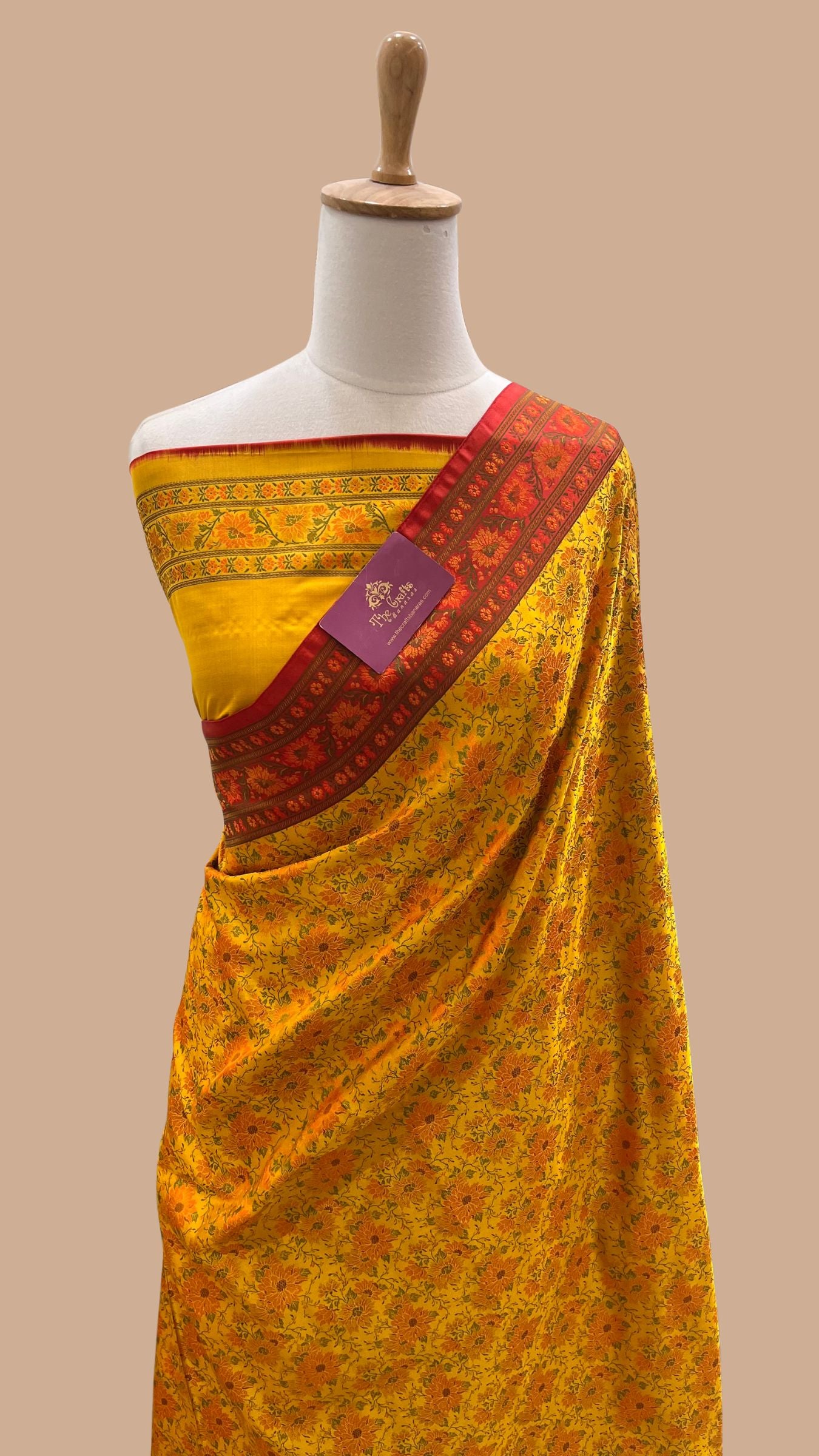 Pure Soft Katan Jamawar Silk Handloom Banarasi Saree