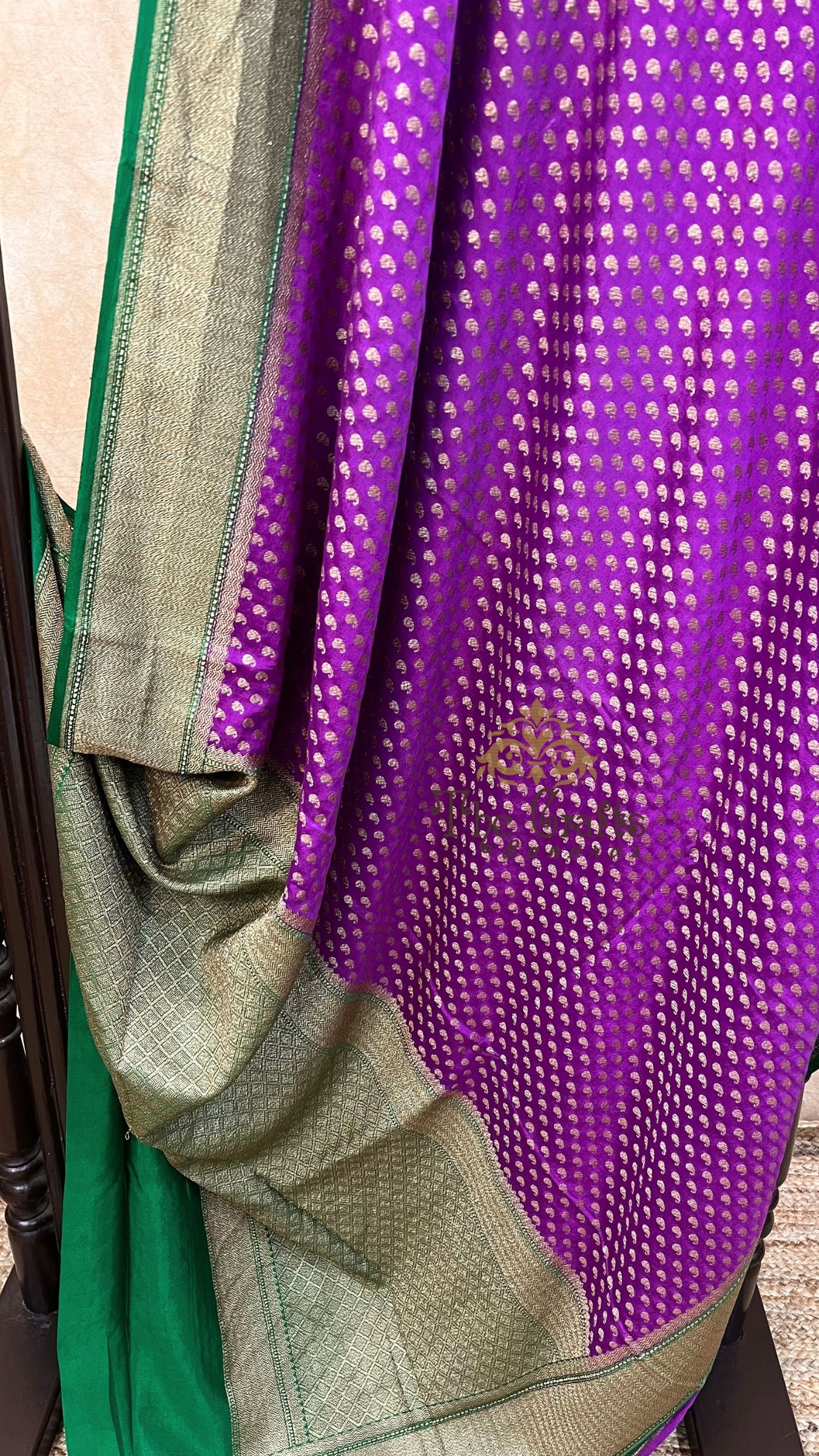 Pure Crepe Georgette Banarasi Saree - Antique Zari