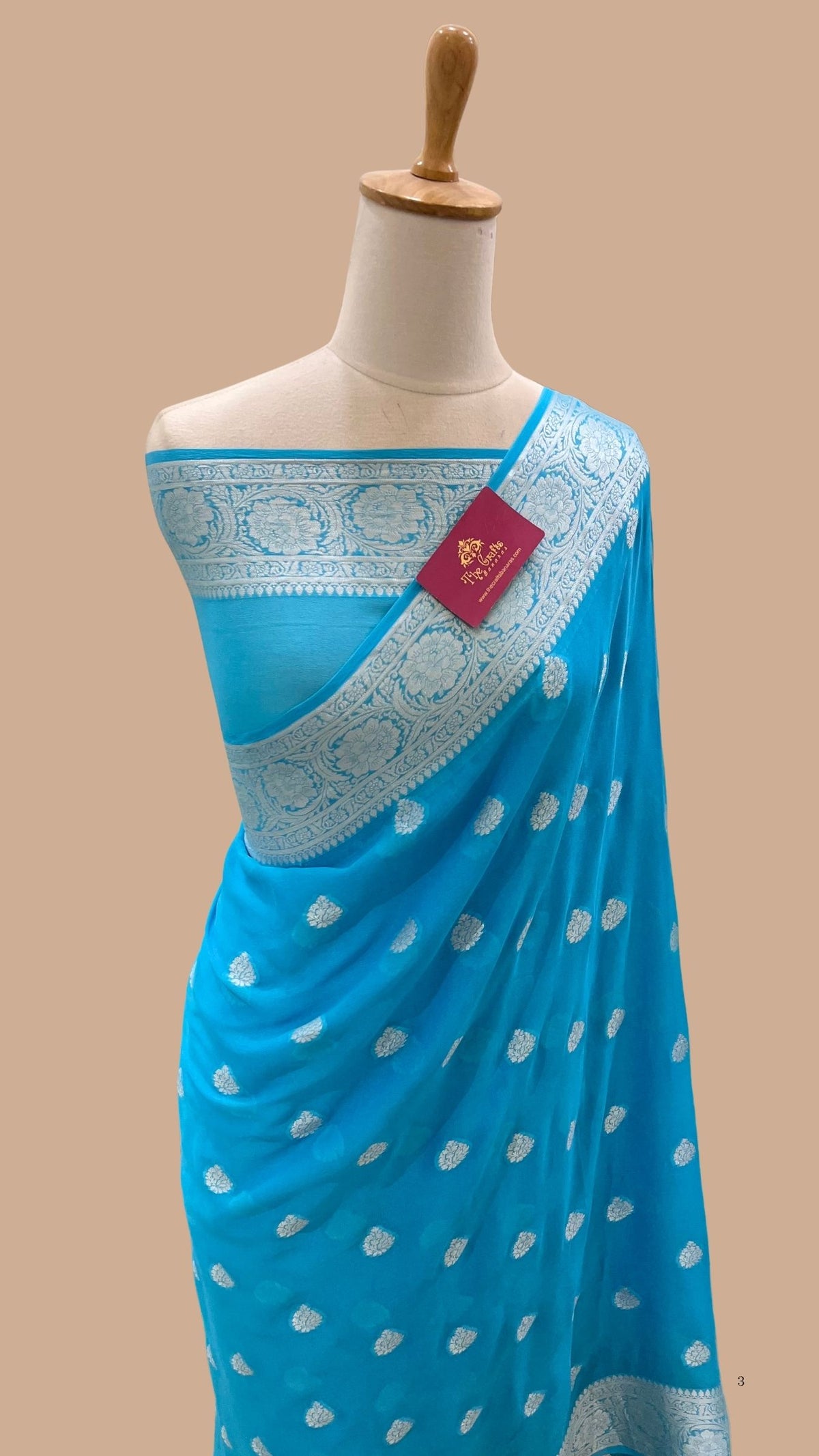 Pure Khaddi Chiffon Banarasi Saree