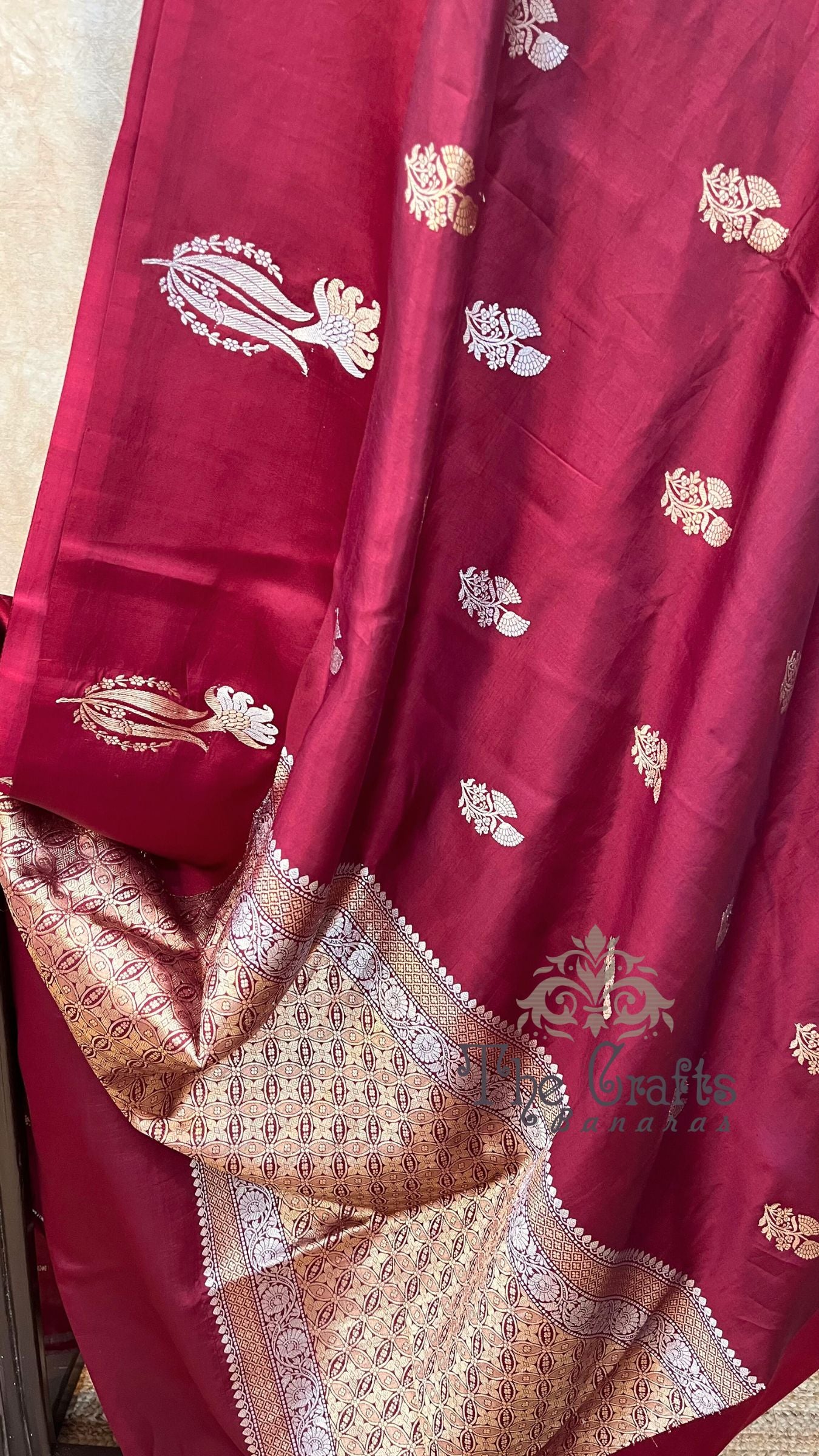 Pure  Mango Silk Handloom Banarasi Saree