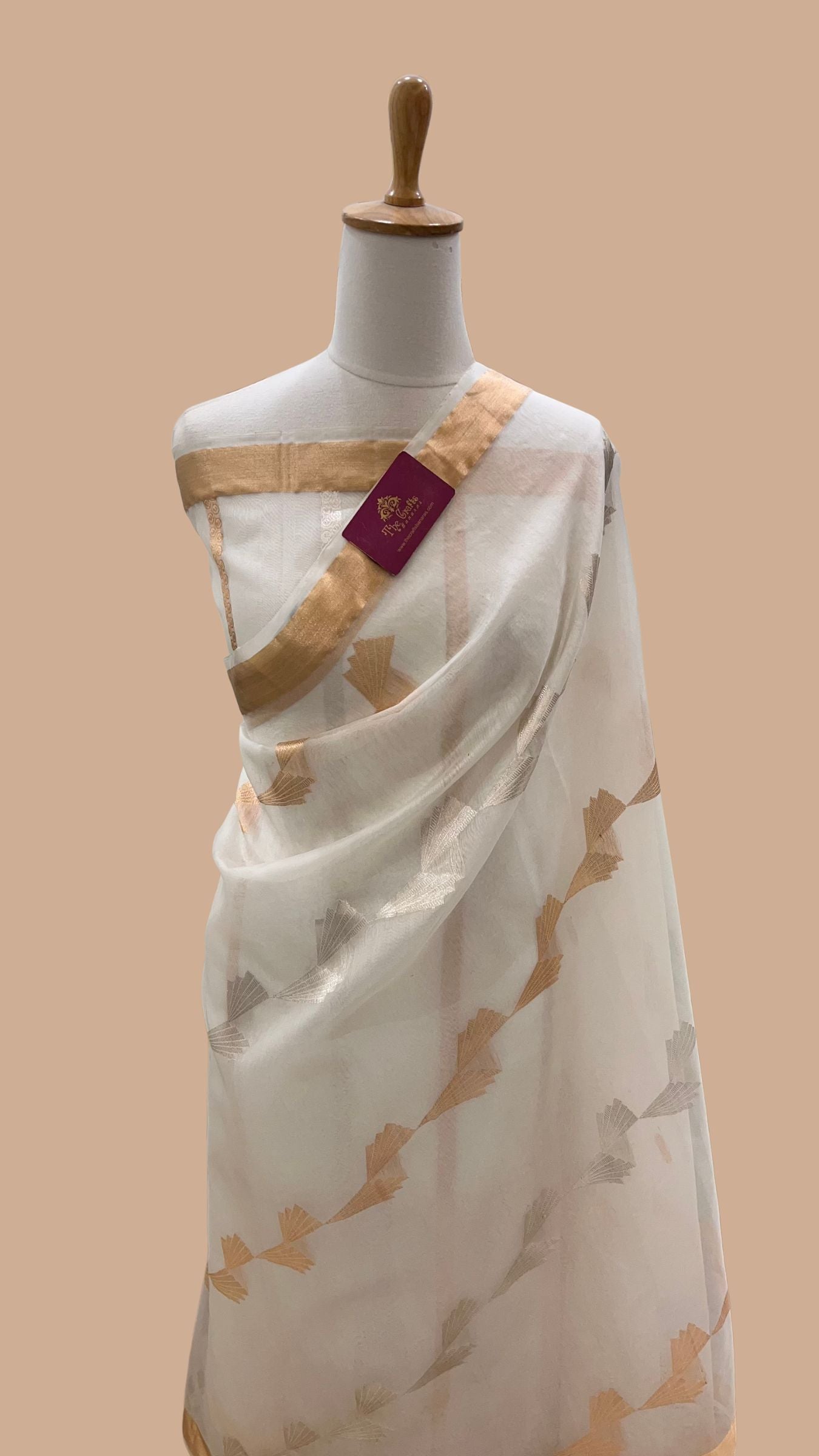 Pure Kora Silk Handloom Banarasi Saree
