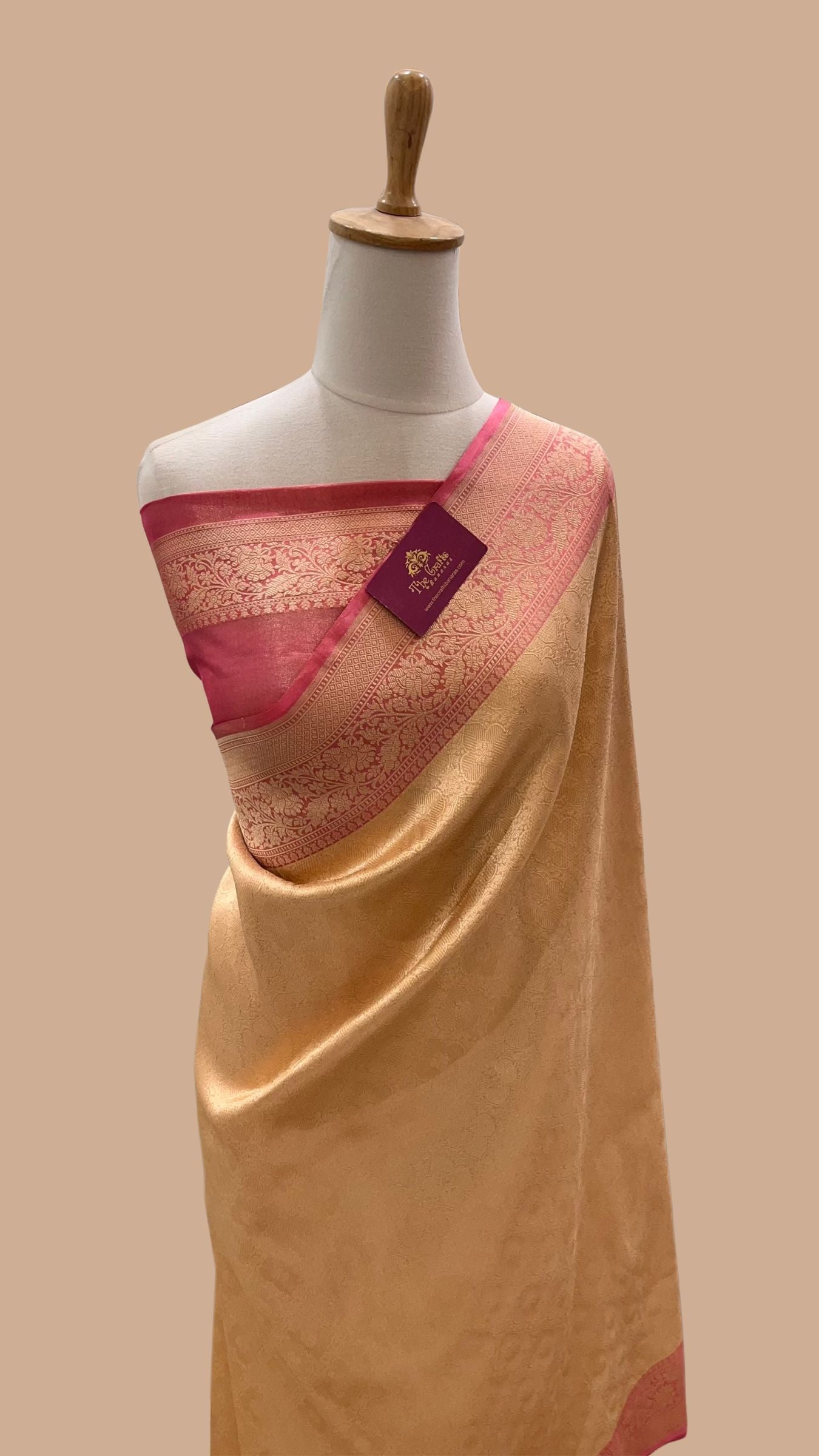 Pure Katan Tissue Silk Handloom Banarasi Saree - Tanchui Brocade