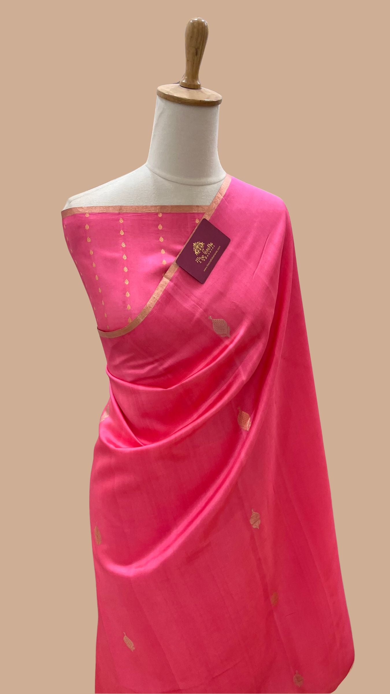 Pure  Mango Silk Handloom Banarasi Saree