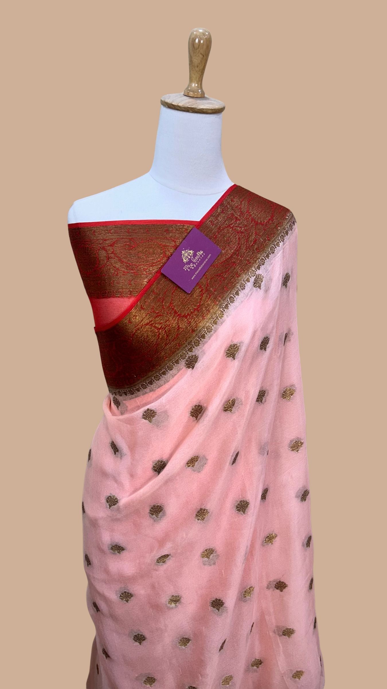 Pure Khaddi Chiffon Banarasi Saree
