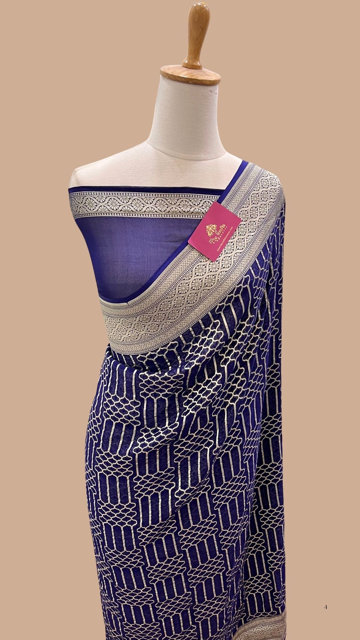 Khaddi Georgette Handloom Banarasi Saree