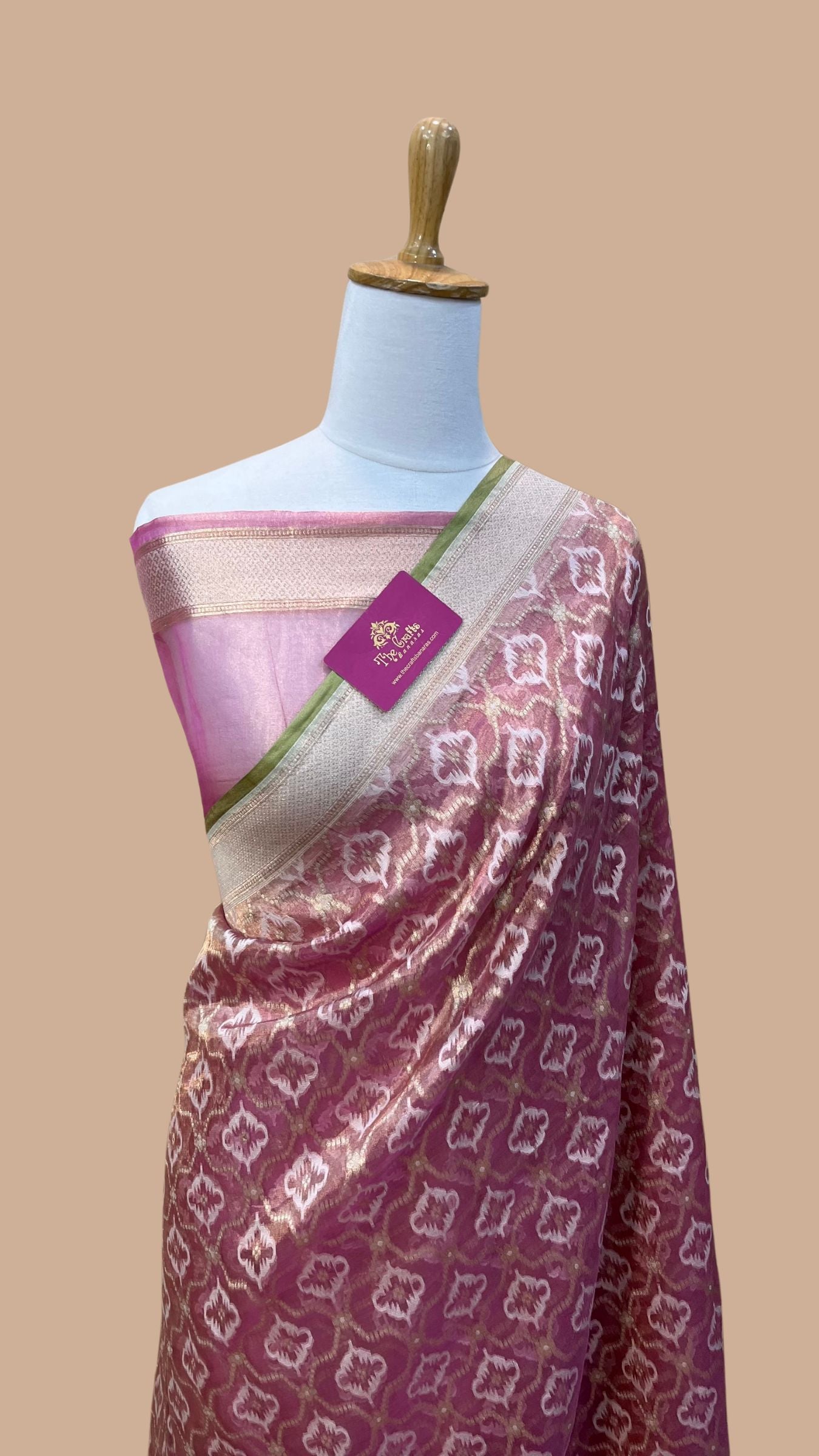 Pure Tissue Silk Handloom Banarasi Saree - Reshmi Zari