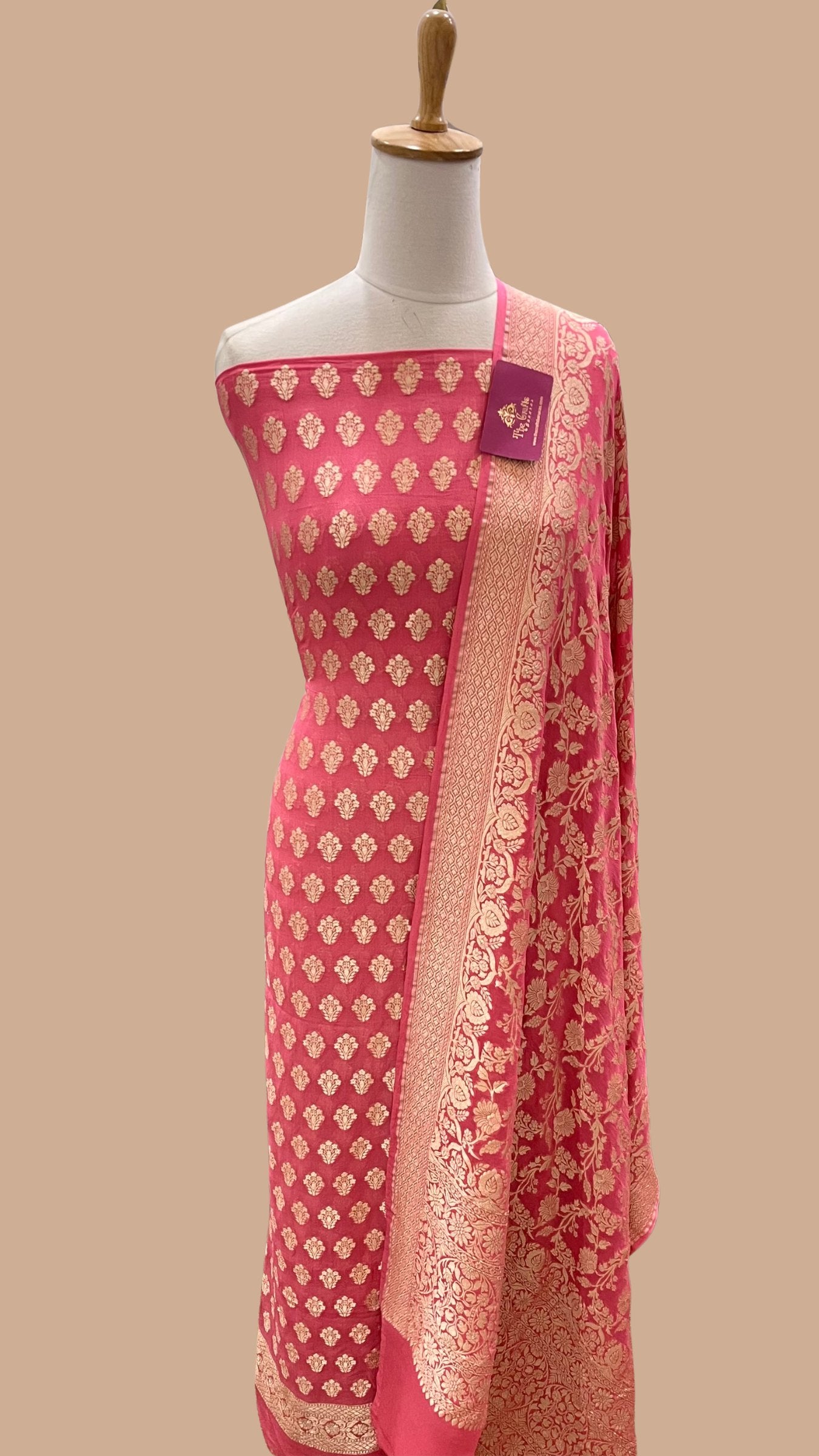 Banarasi Khaddi Georgette Dress Material