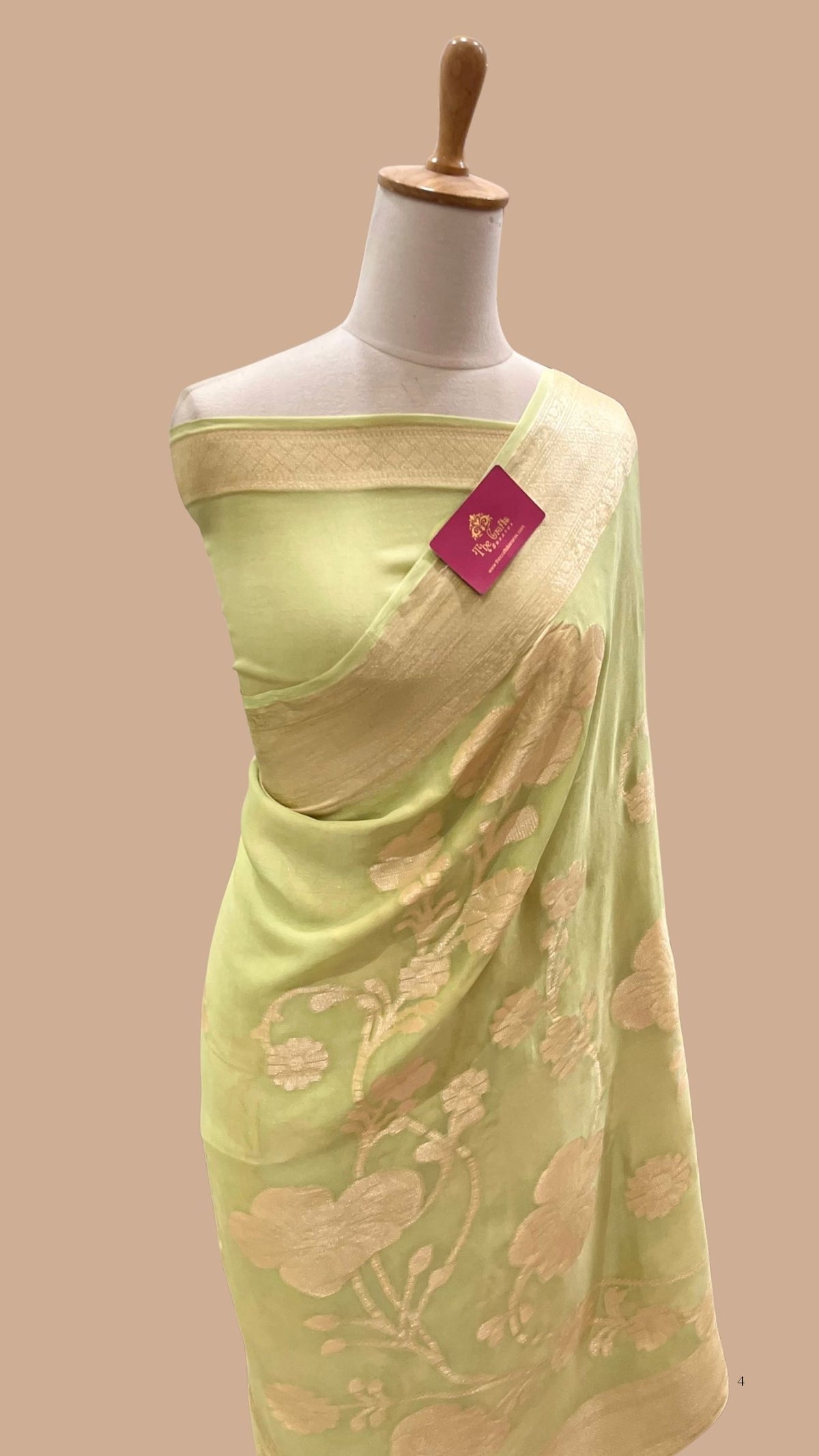 Pure Khaddi Chiffon Banarasi Saree