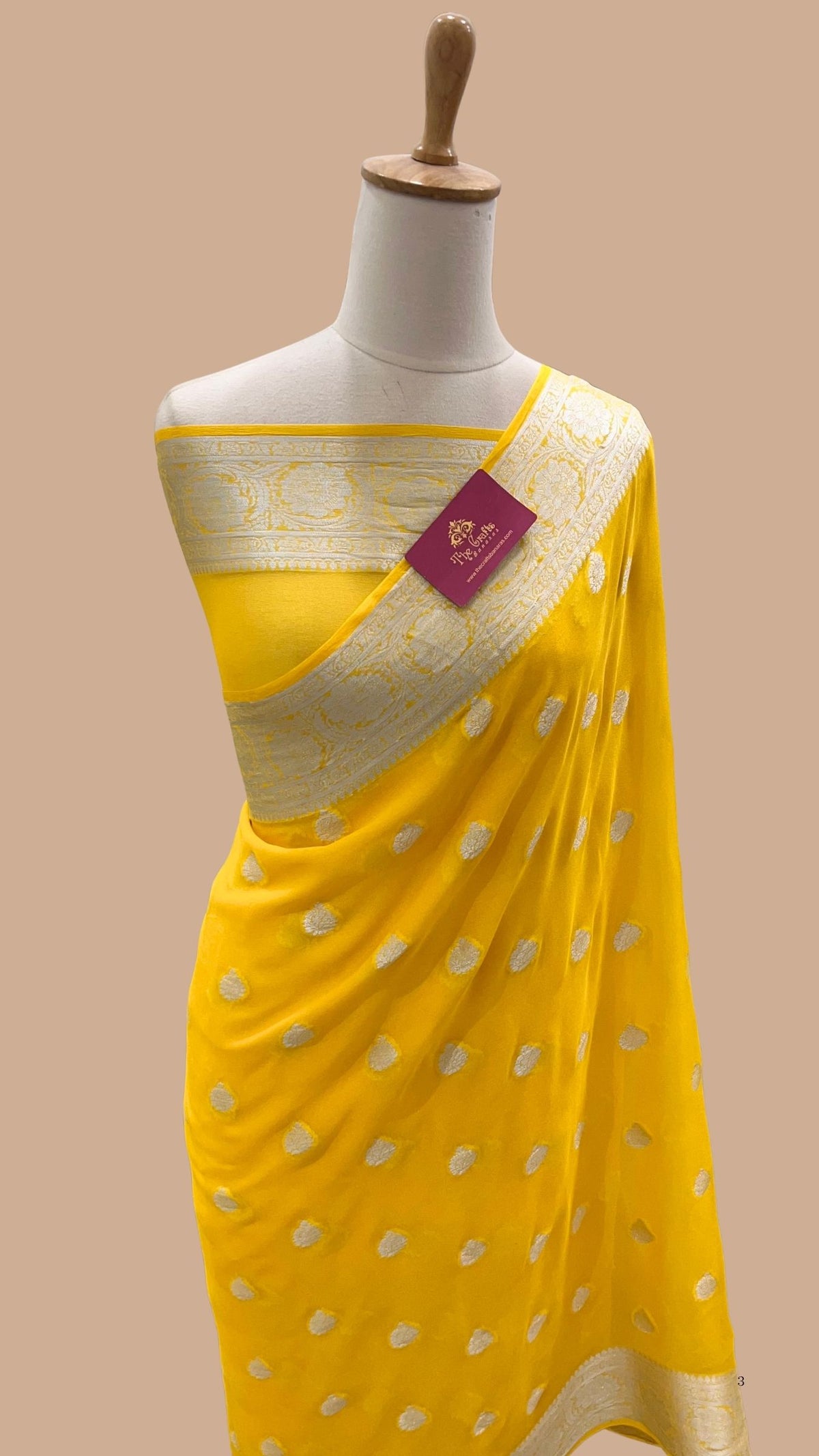Pure Khaddi Chiffon Banarasi Saree