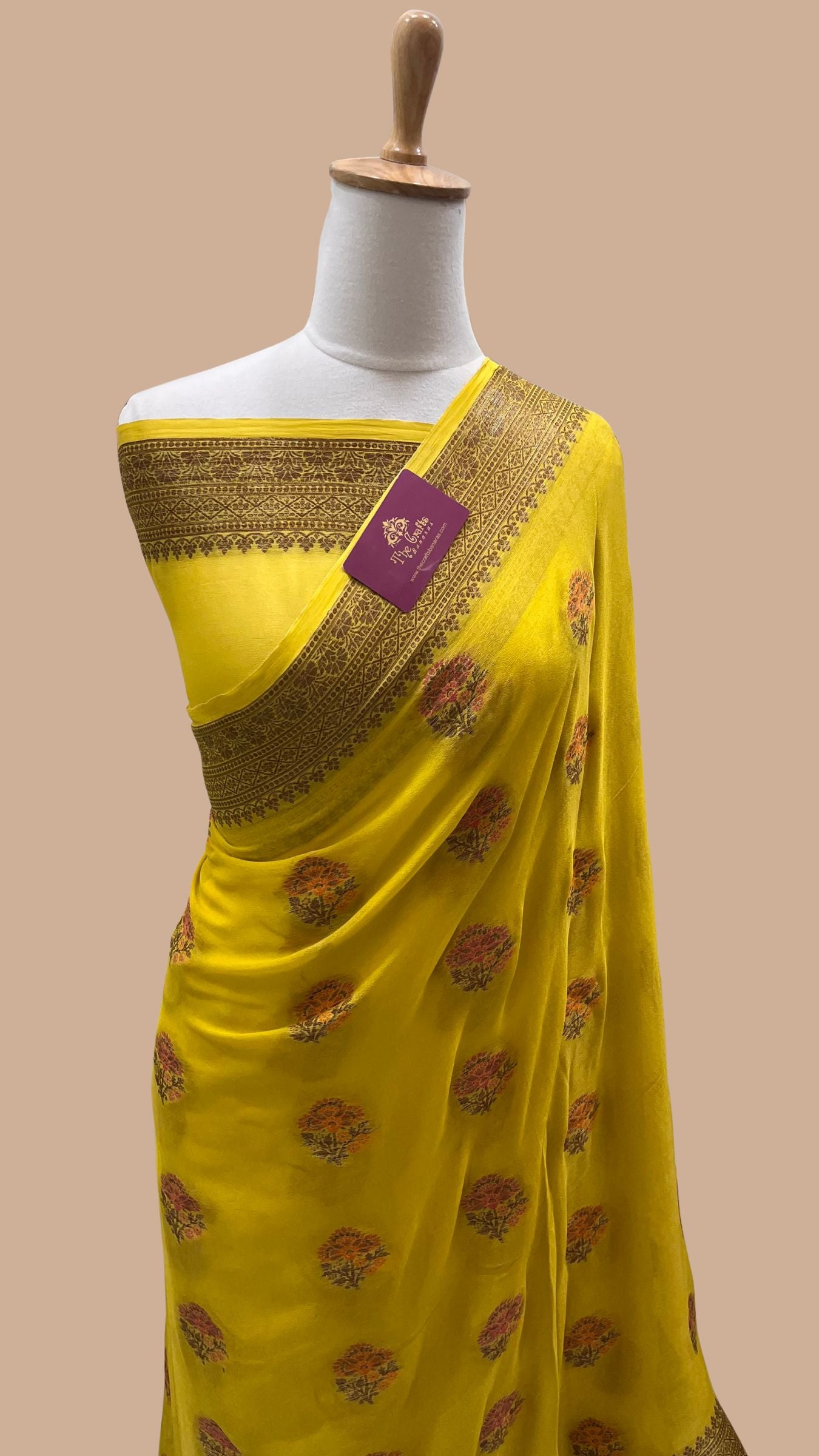 Pure Khaddi Chiffon Banarasi Saree