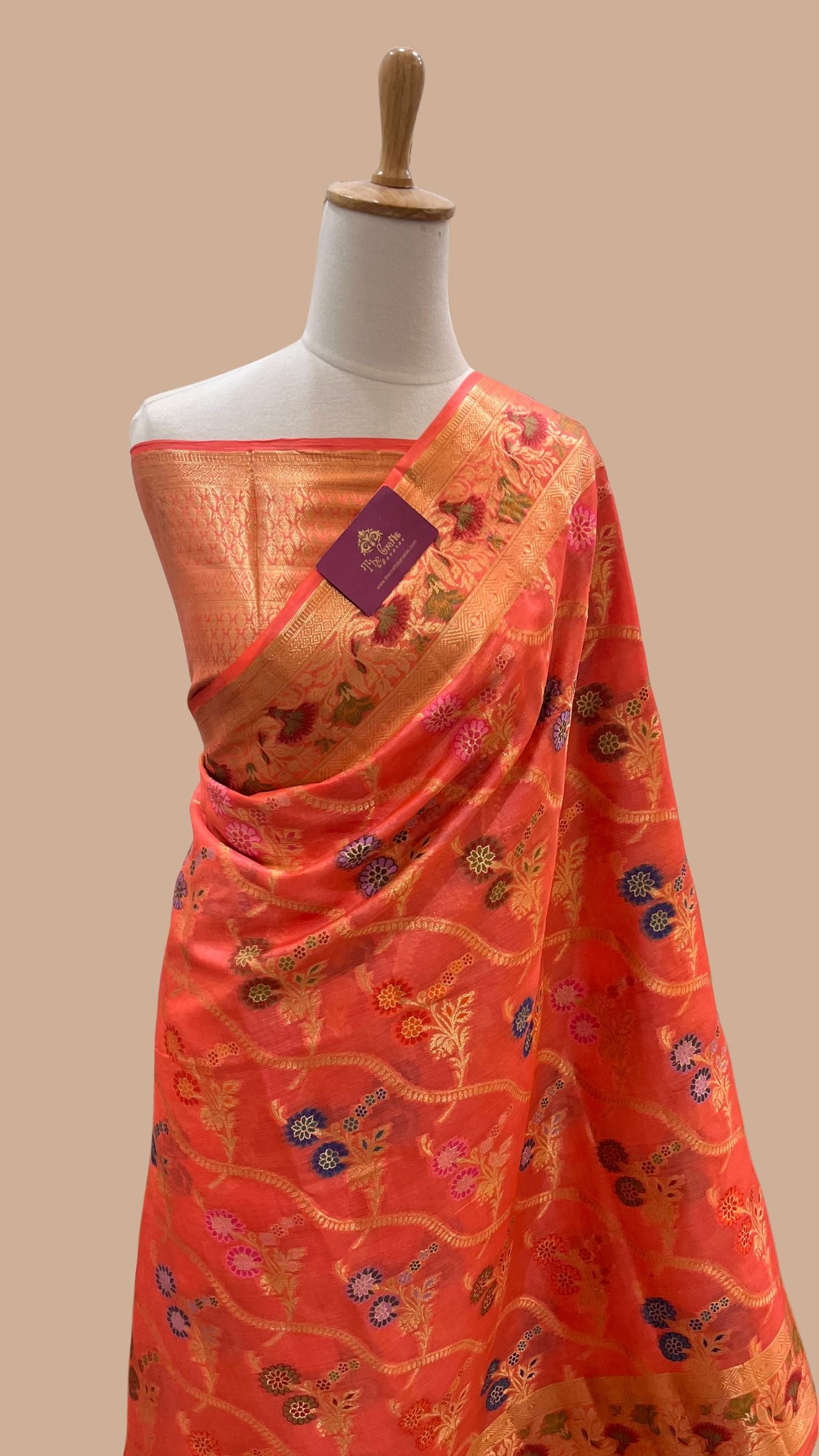 Pure Tussar Silk Banarasi Saree