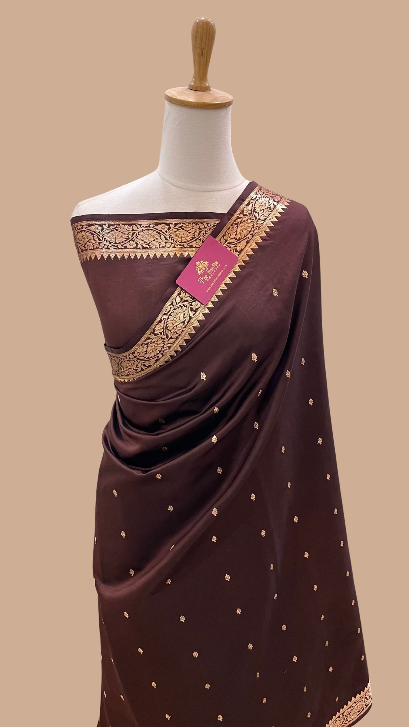 Pure  Mango Silk Handloom Banarasi Saree