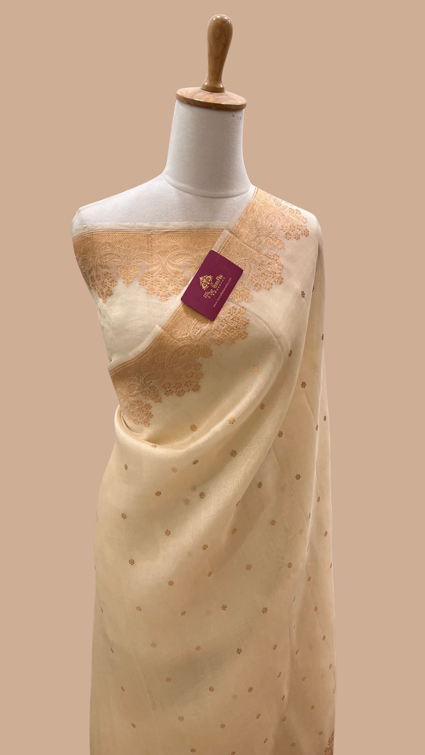 Pure Kora Silk Handloom Banarasi Saree