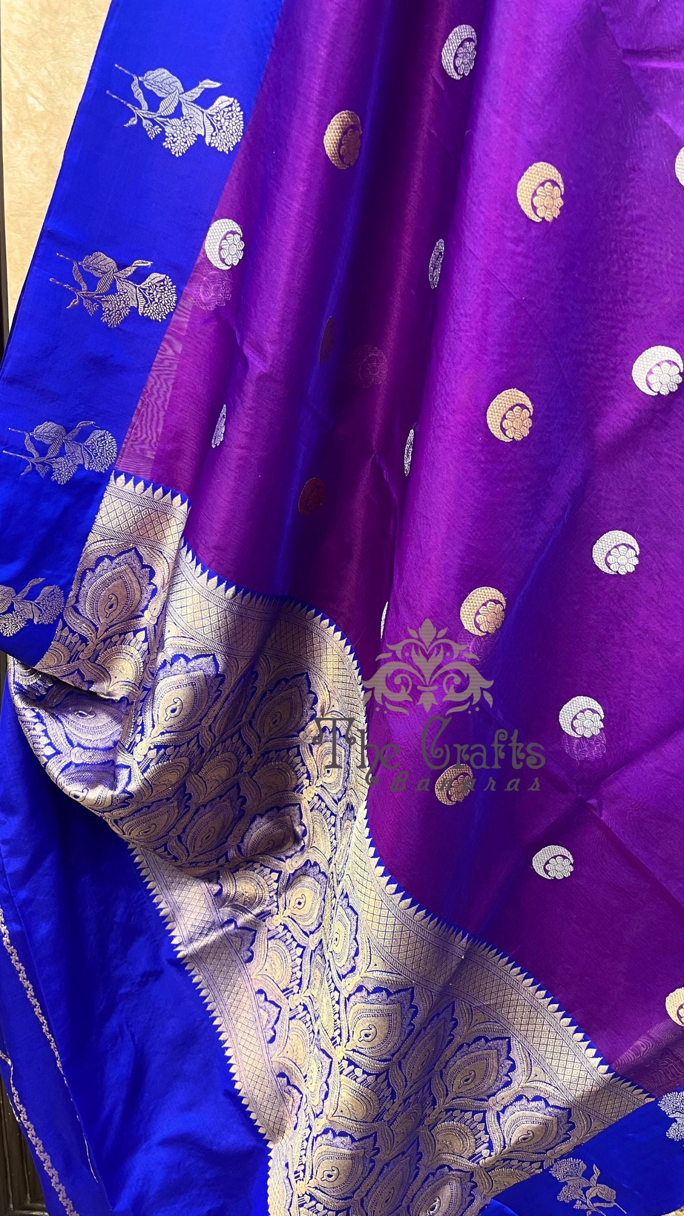 Pure Kora Silk Handloom Banarasi Saree - with sona rupa kadhua motifs