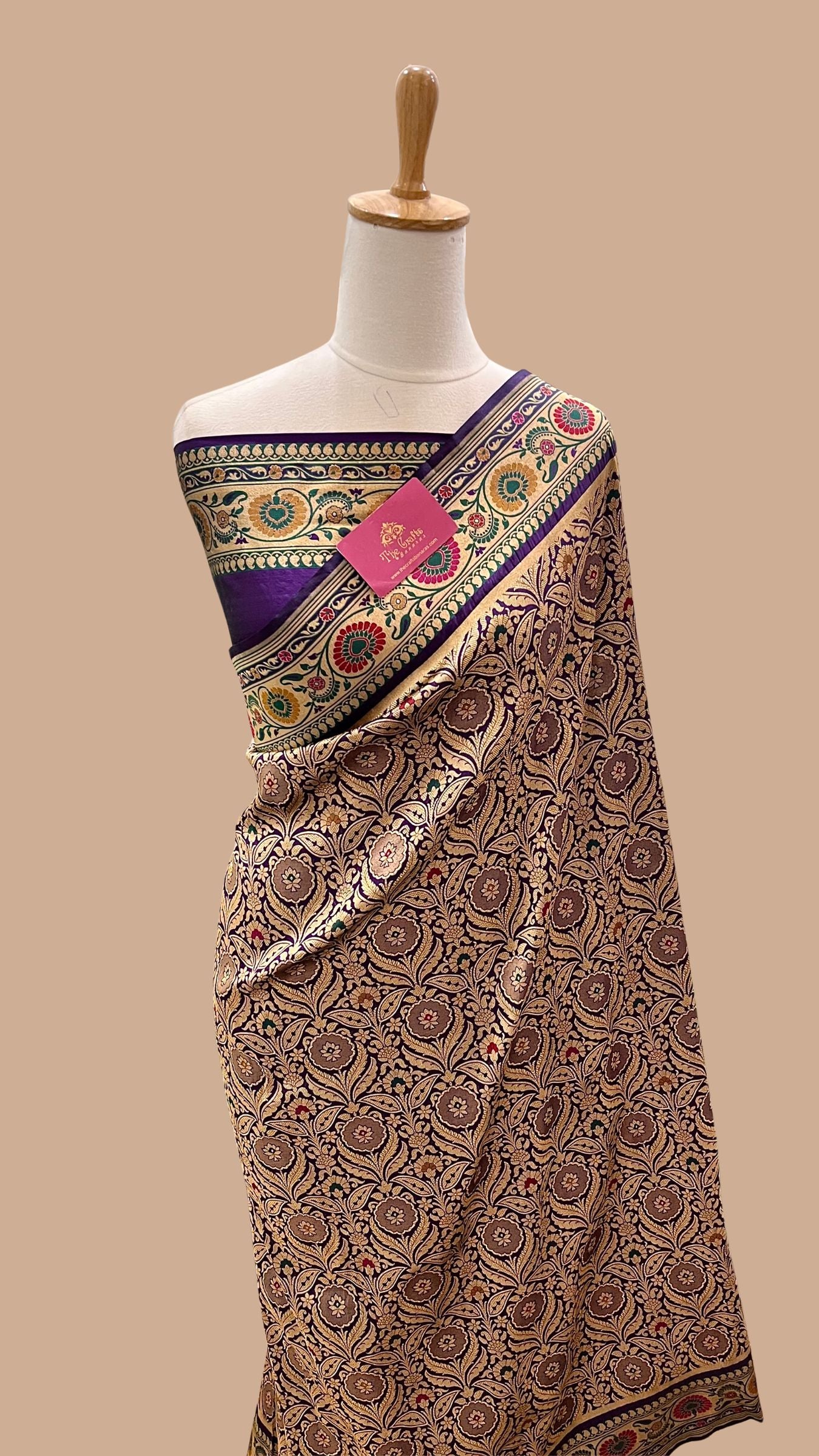 Pure Katan Silk Handloom Banarasi Saree - Tanchui Brocade Meena
