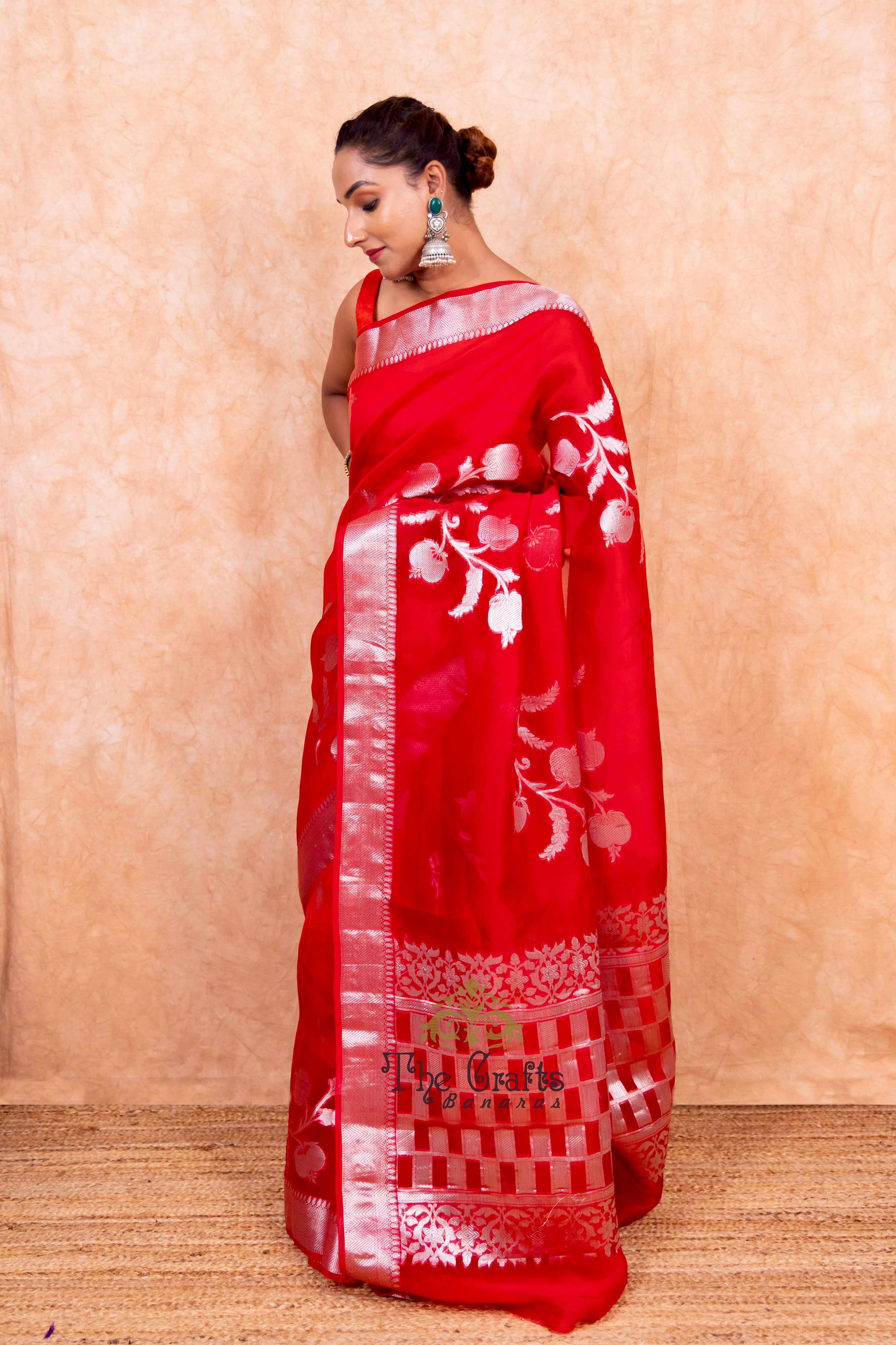 Pure Kora Silk Handloom Banarasi Saree