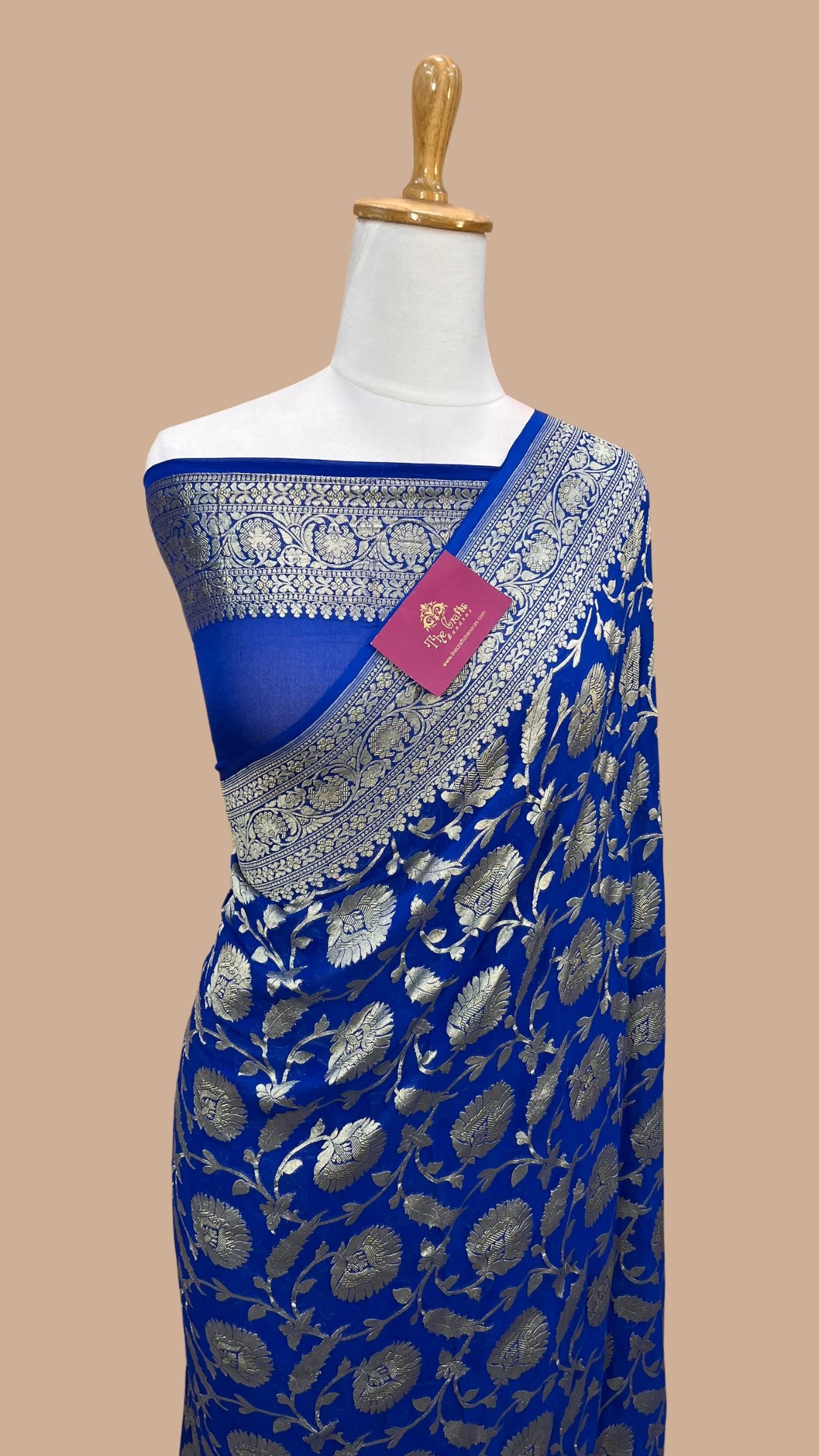 Khaddi Georgette Banarasi Saree - Water Zari