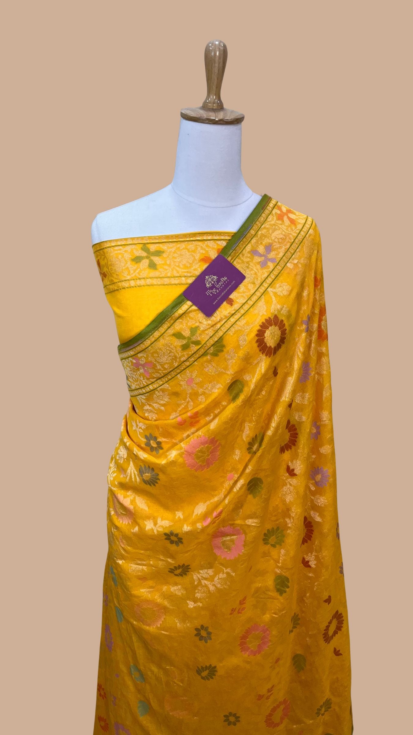 Pure Ektara Cotton Jamdani Banarasi Saree - Tilfi