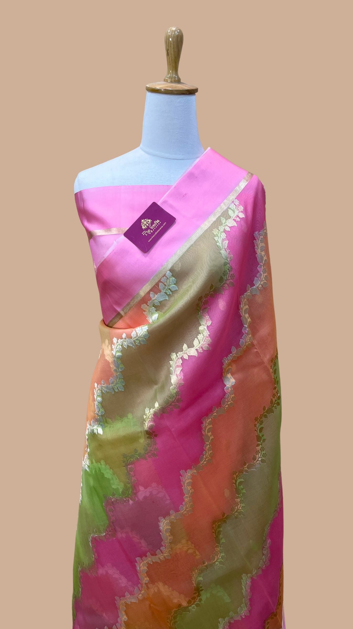 Pure Kora Silk Handloom Banarasi Saree - Rangkart