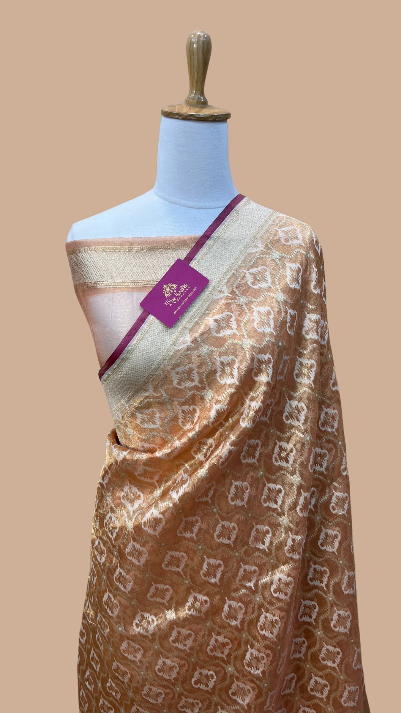 Pure Tissue Silk Handloom Banarasi Saree - Reshmi Zari