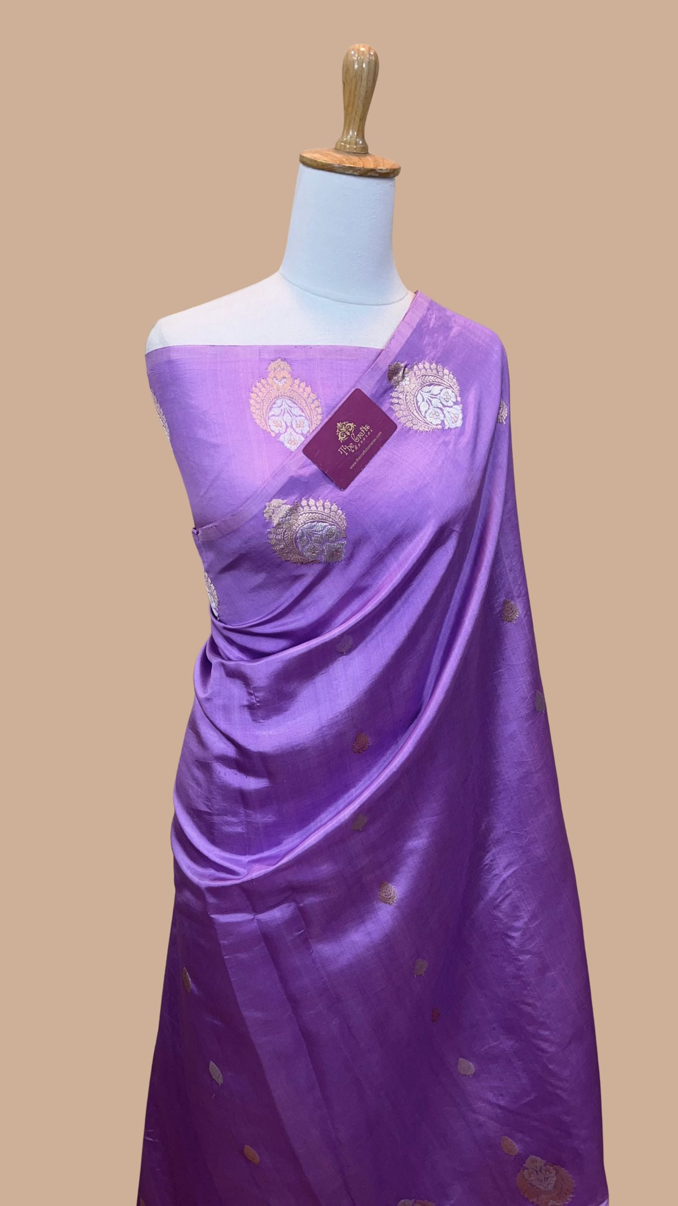 Pure  Mango Silk Handloom Banarasi Saree