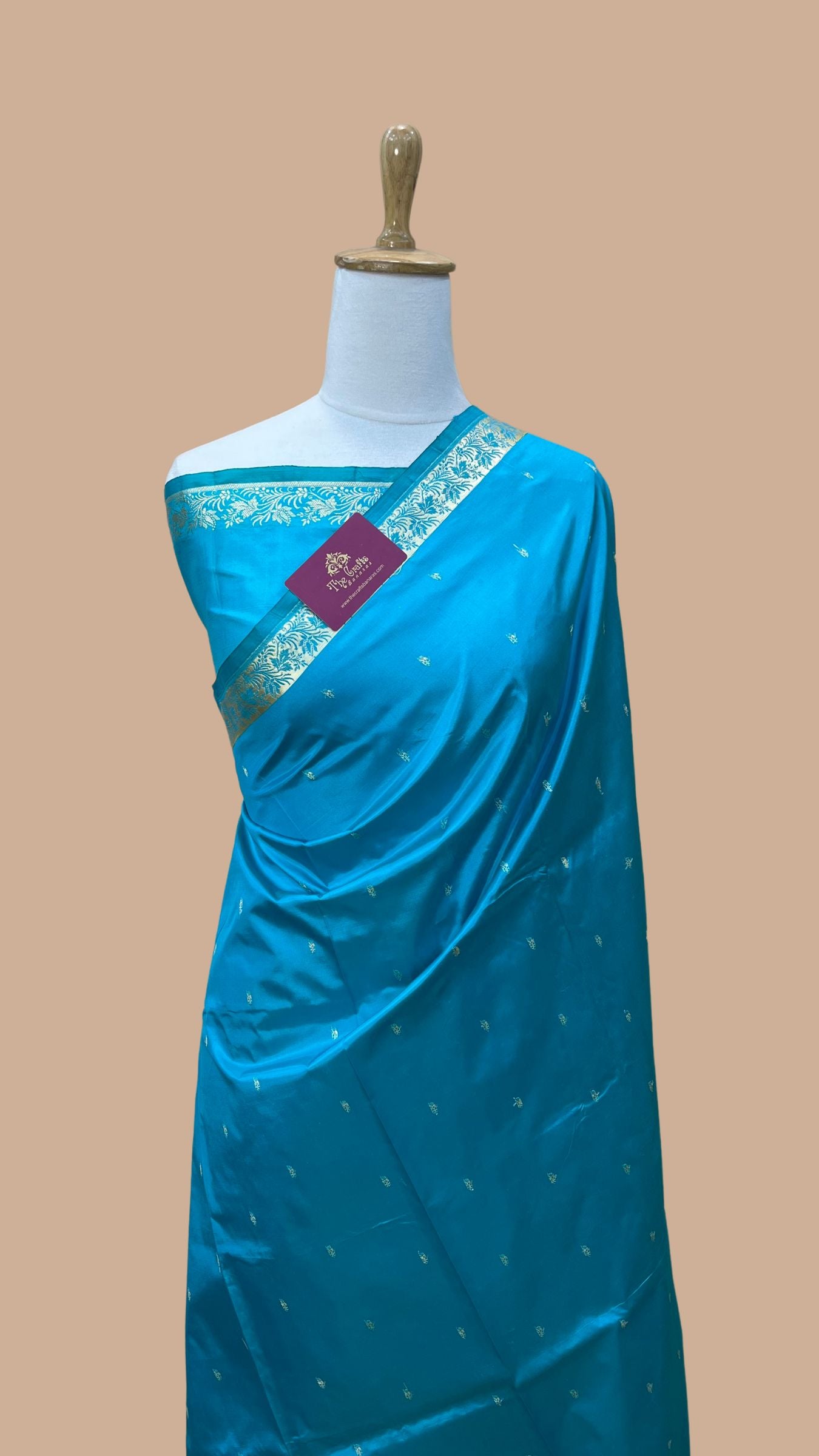 Pure Katan Silk Handloom Banarasi Saree - Chunri Buti